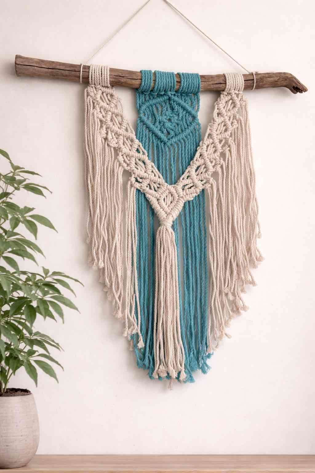 Tapiz de macramé bohemio - miniatura 2