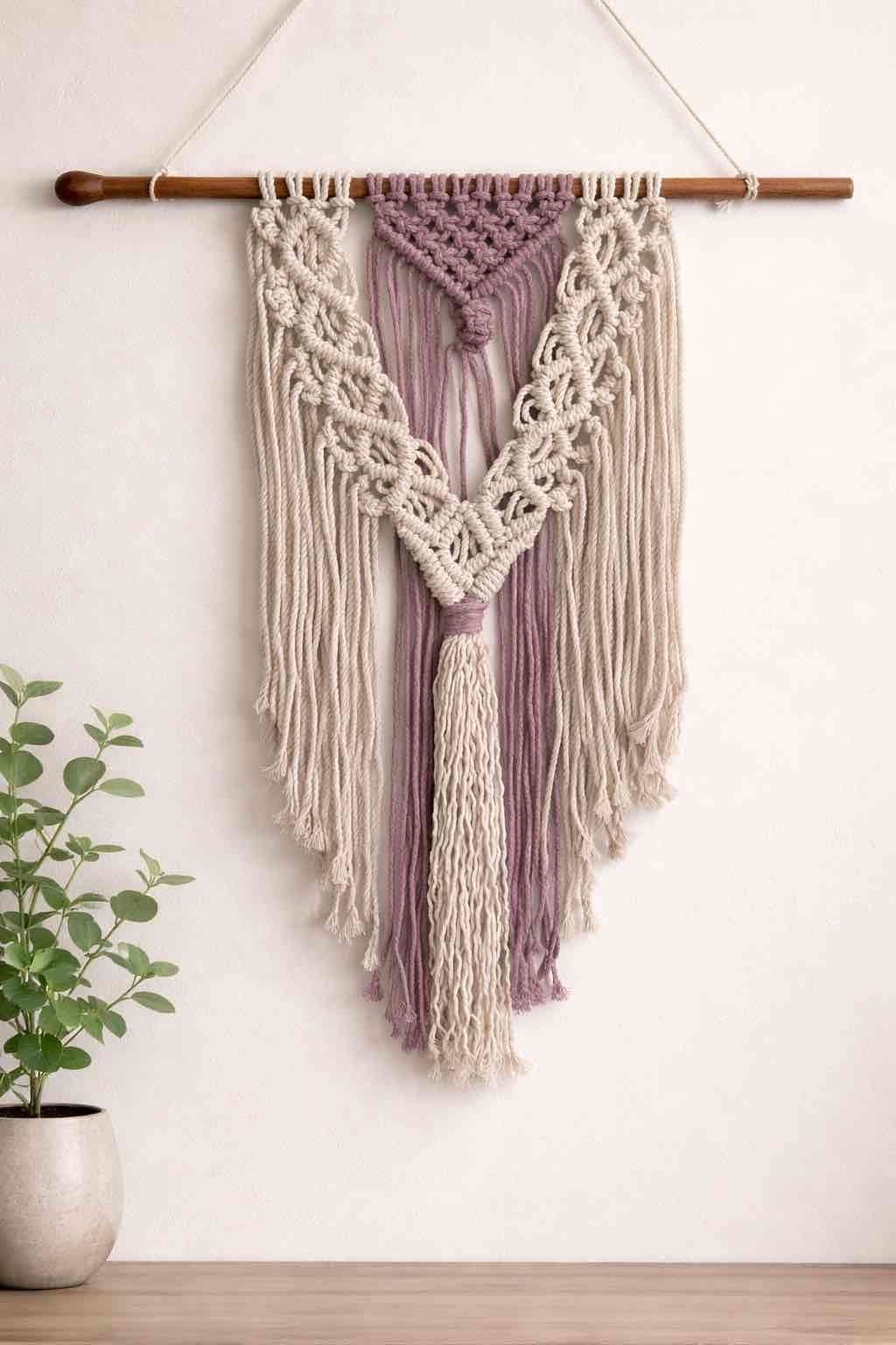 Tapiz de macramé bohemio - miniatura 3