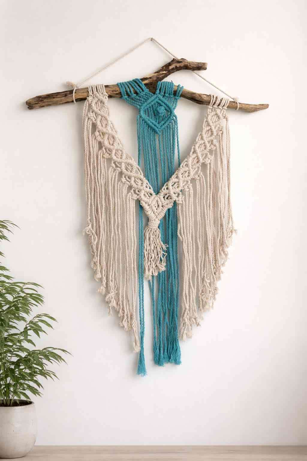 Tapiz de macramé bohemio - miniatura 4