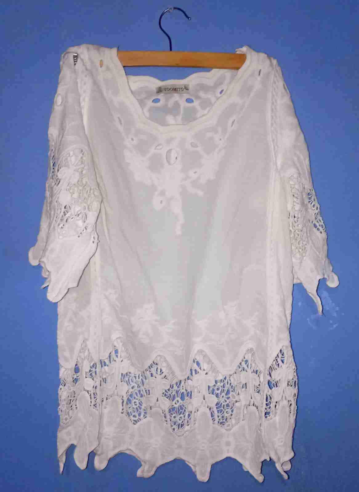 Blusa blanca encaje