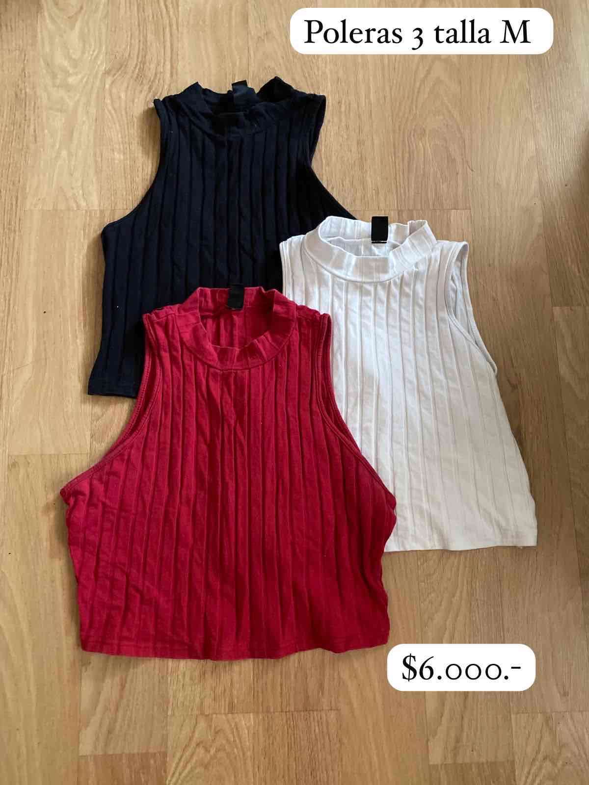 Set de 3 poleras sin mangas