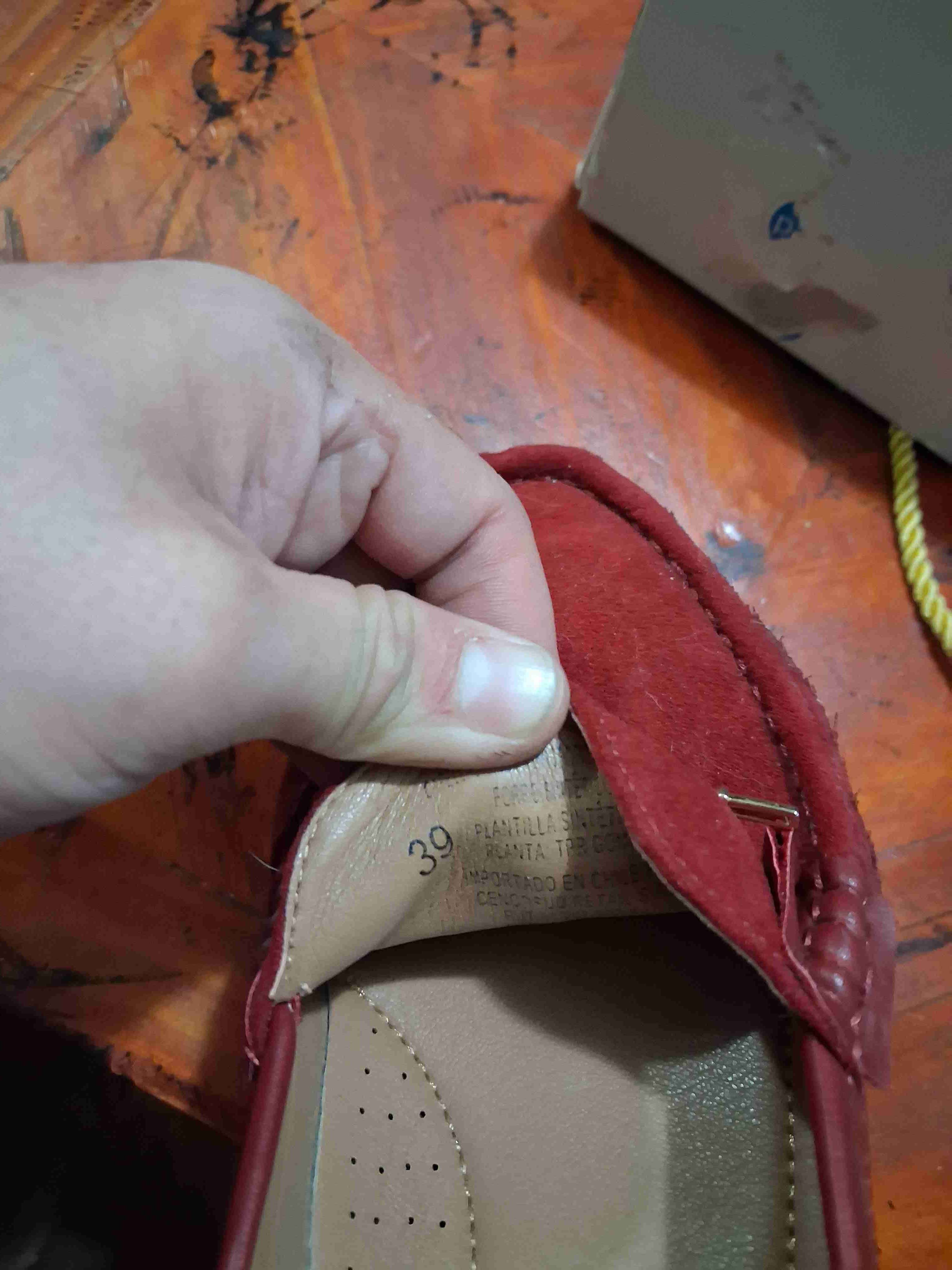 Mocasines rojos de cuero - miniatura 2