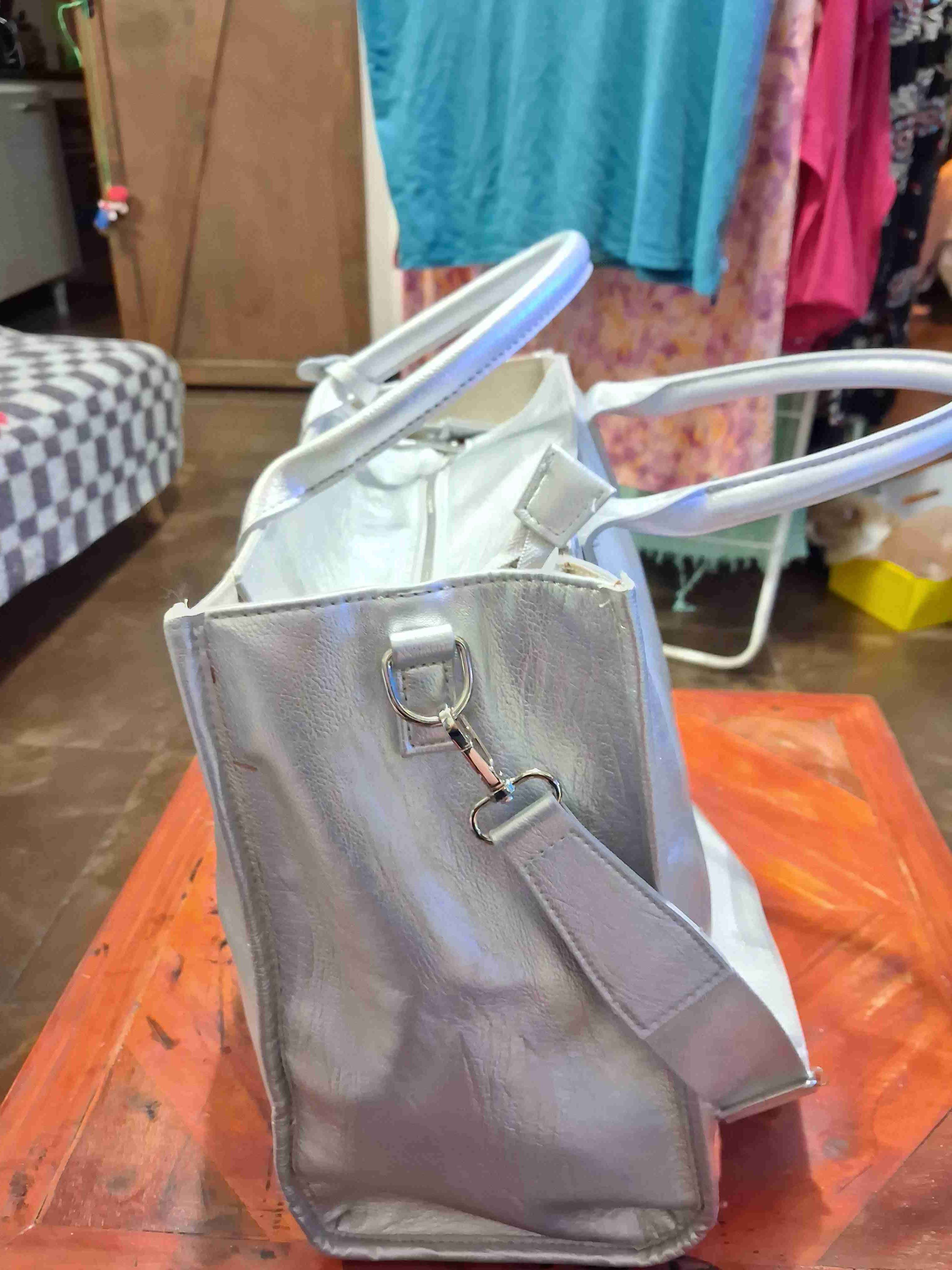 Cartera metálica plateada - miniatura 3