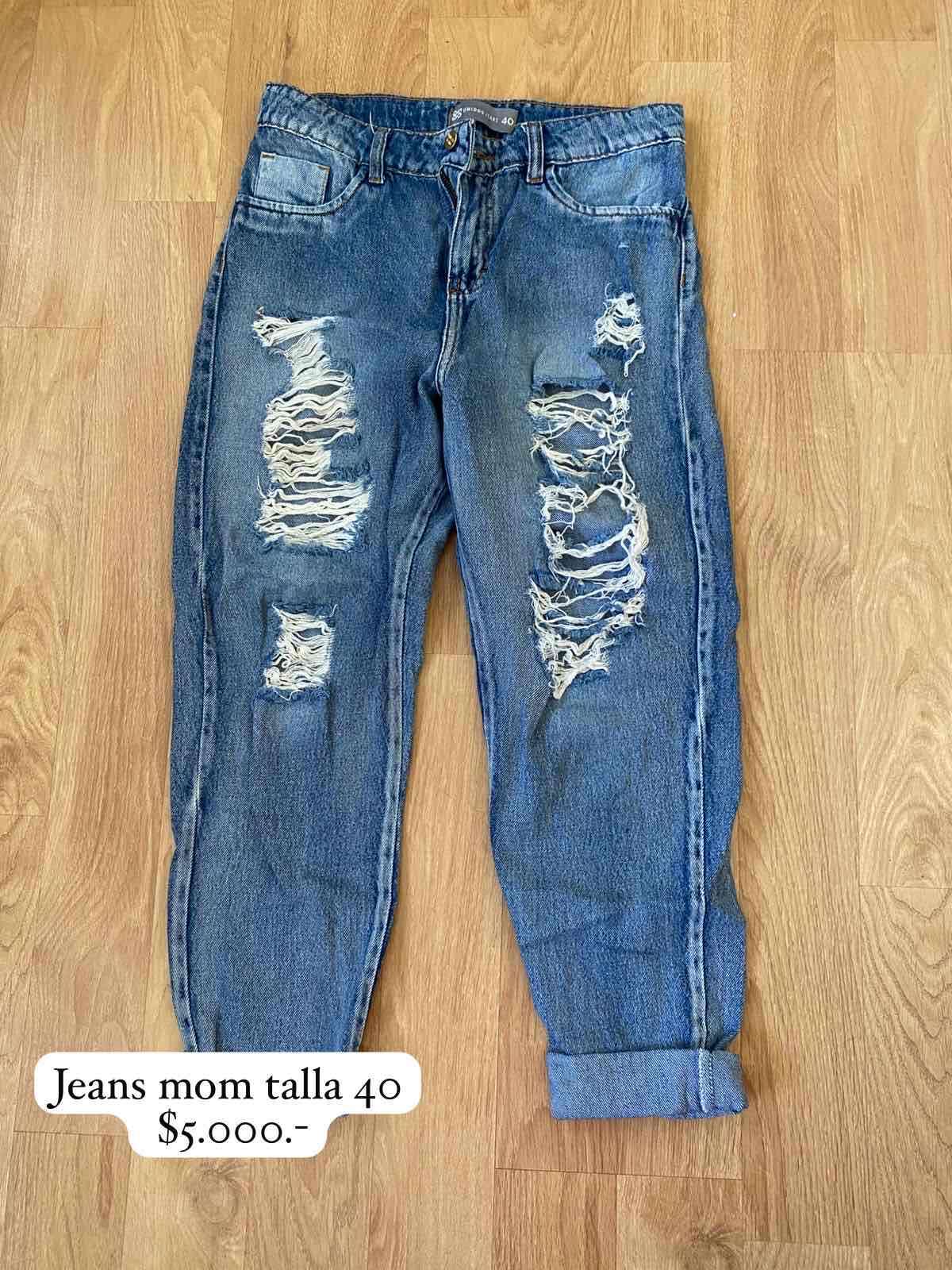 Jeans mom talla 40 azul