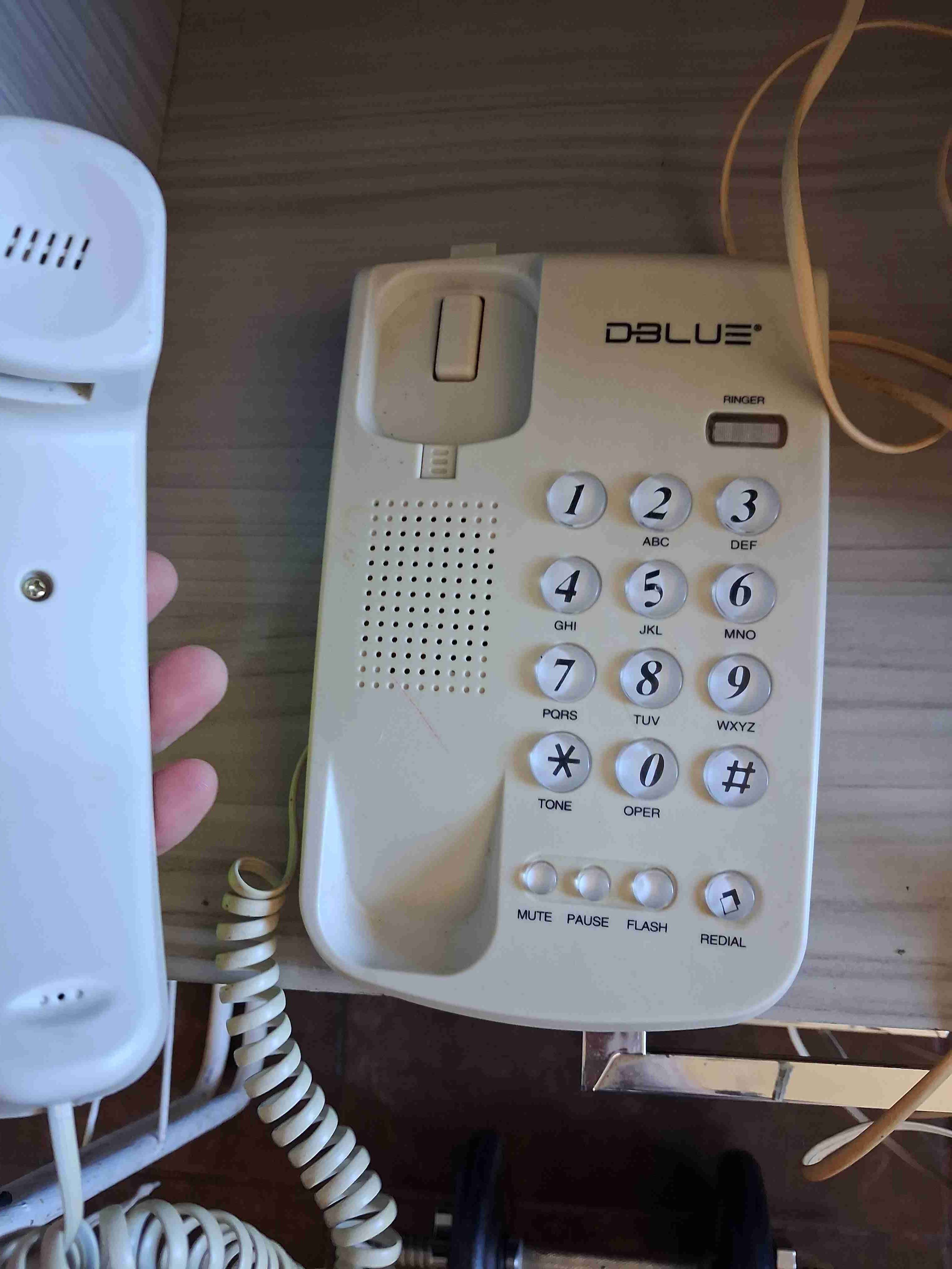 Teléfono fijo Dblue blanco - miniatura 2