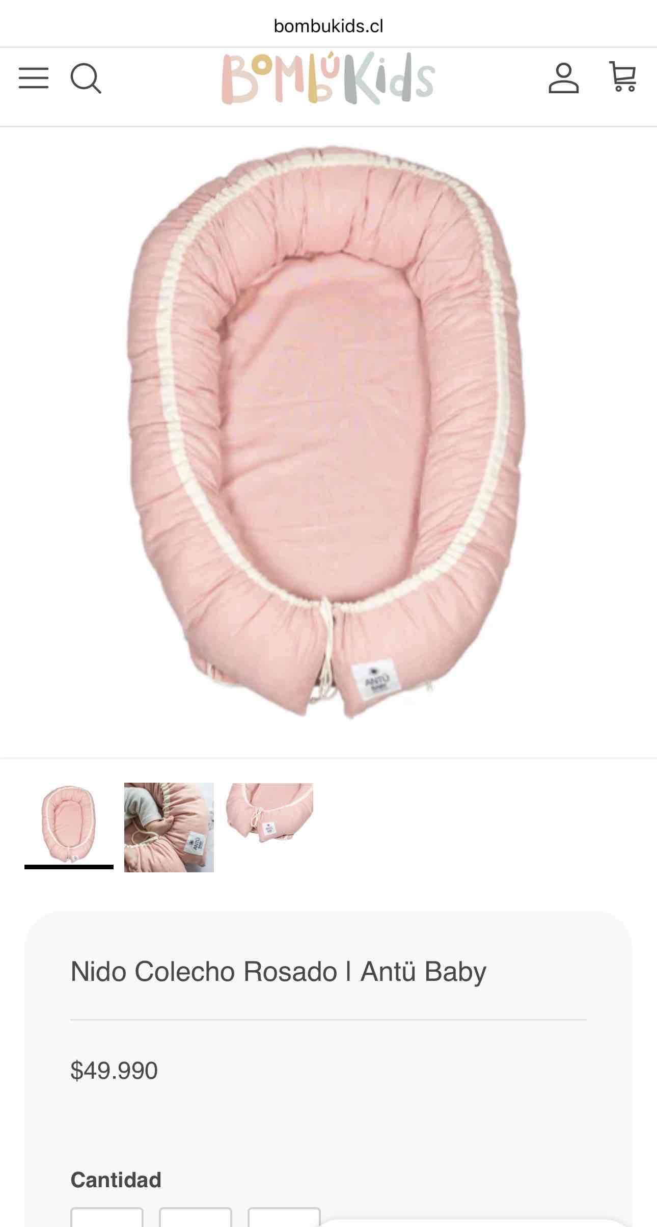 Nido colecho para bebé rosado Antü Baby - miniatura 3