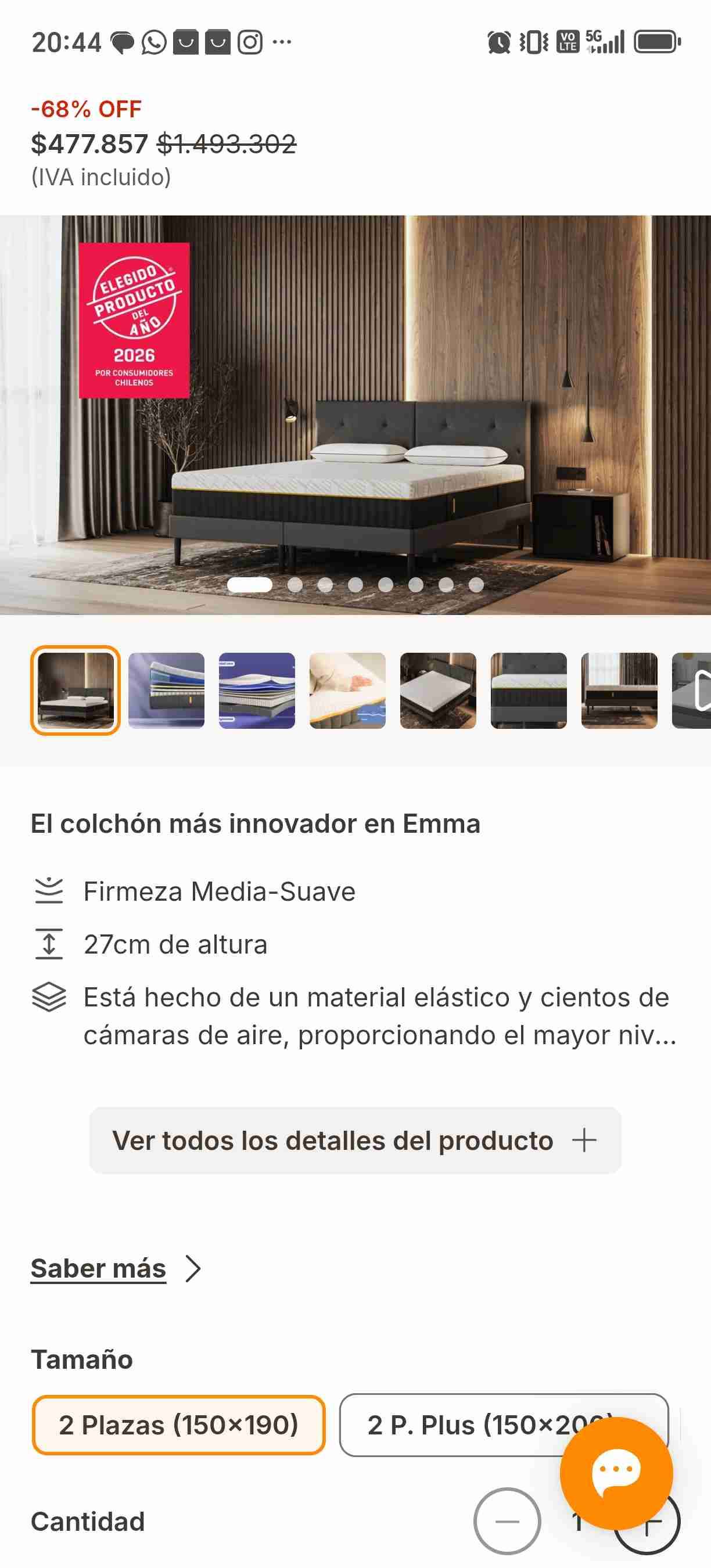 Colchón Emma 2 Plazas - miniatura 3