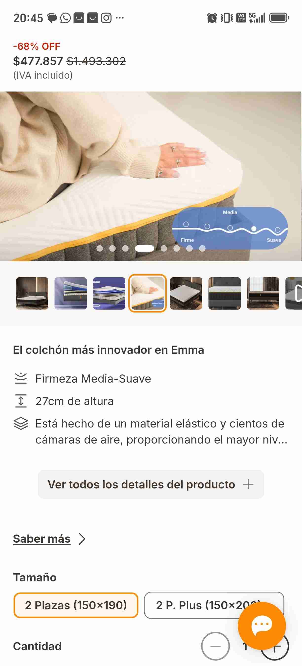 Colchón Emma 2 Plazas - miniatura 5