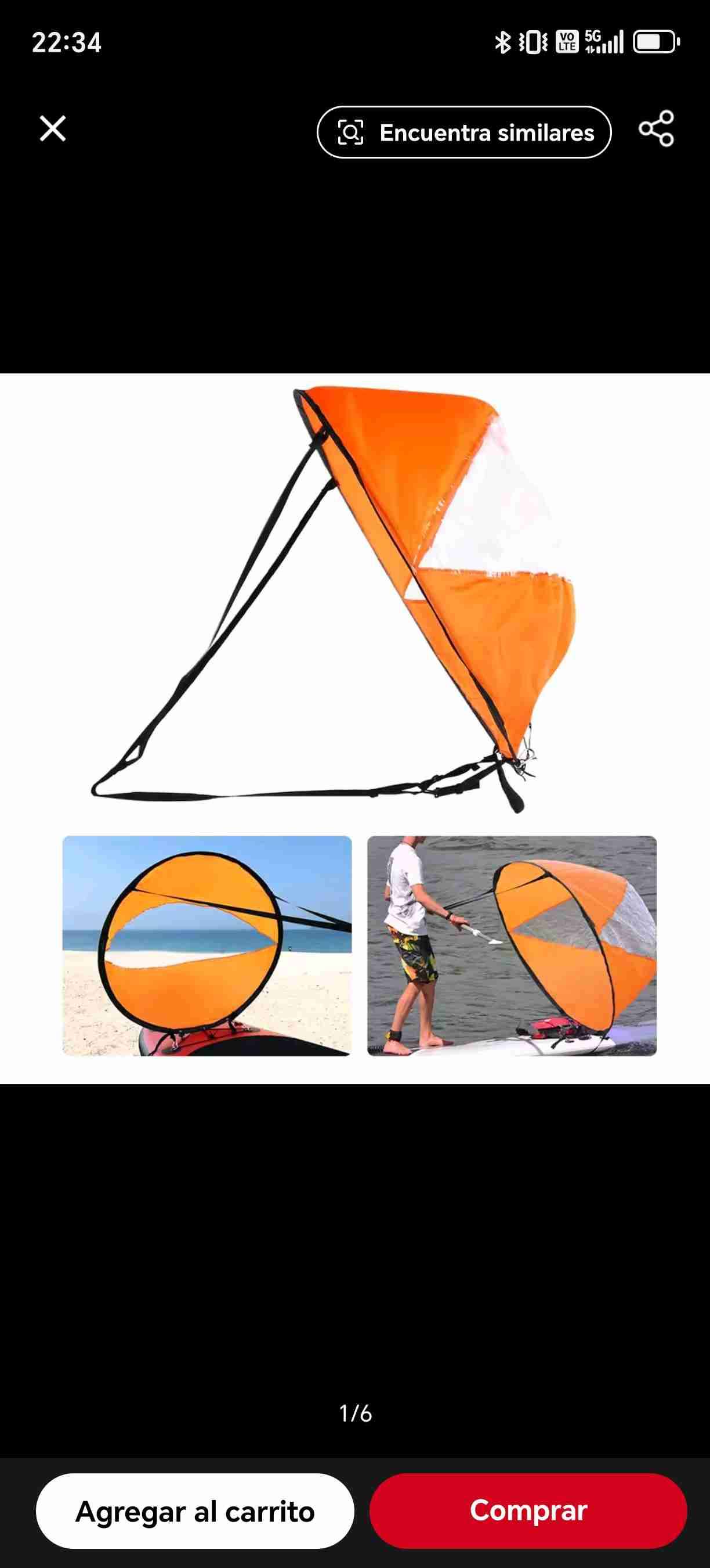 Ala de windsurf portátil naranja - miniatura 3
