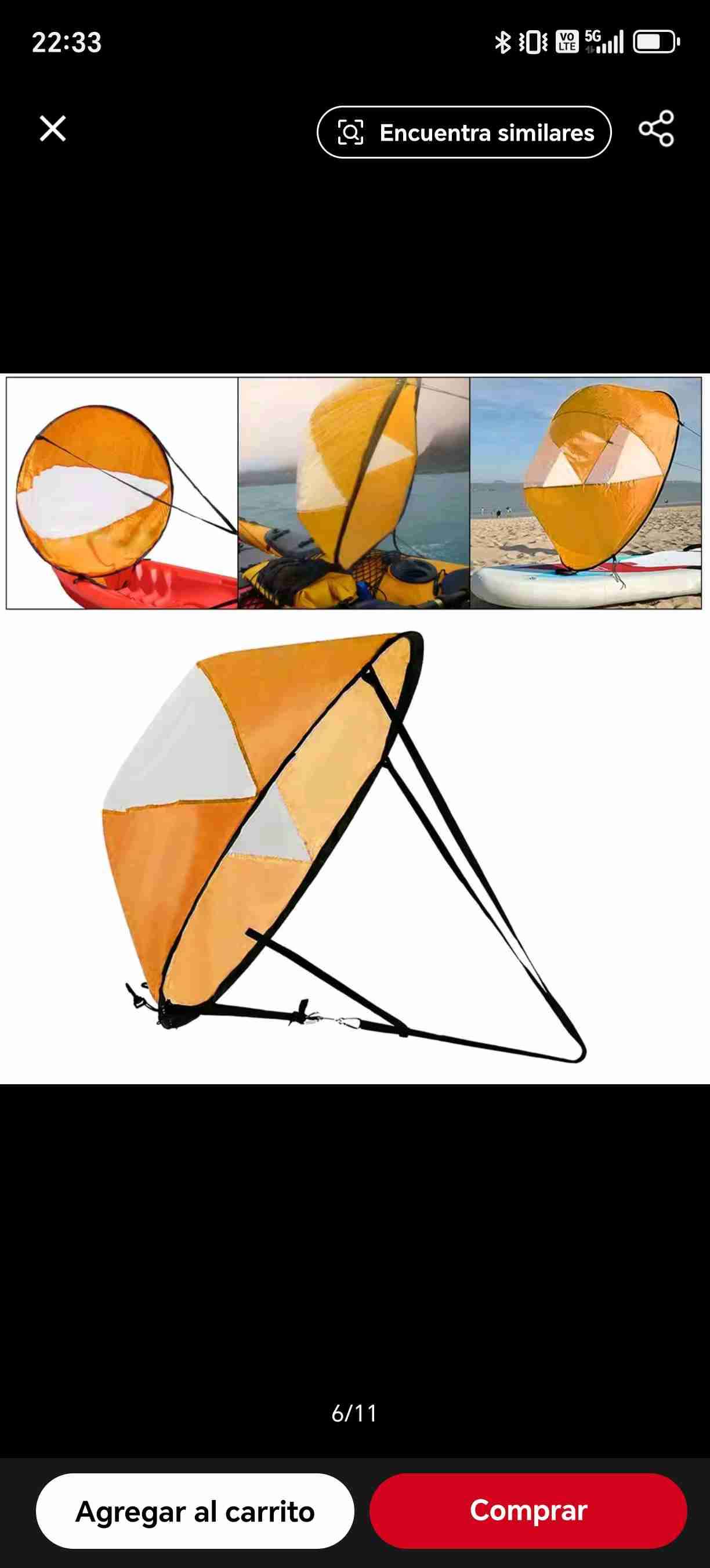 Ala de windsurf portátil naranja - miniatura 4