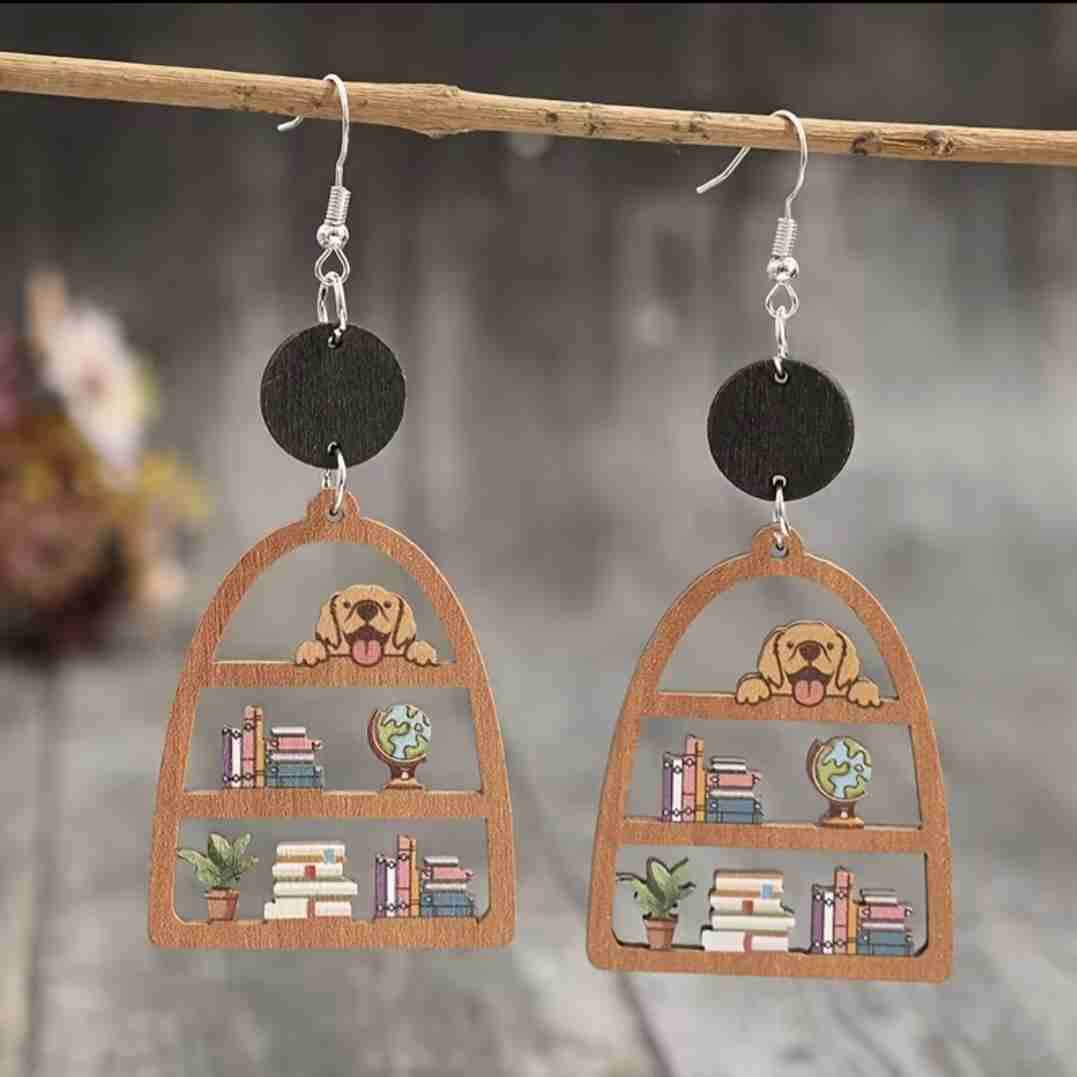 Aros colgantes diseño perro