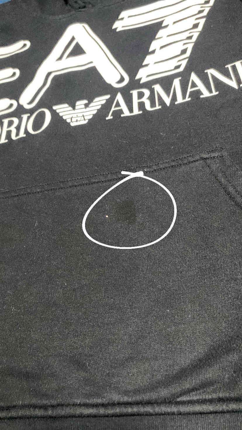 Polerón negro EA7 con capucha - miniatura 2