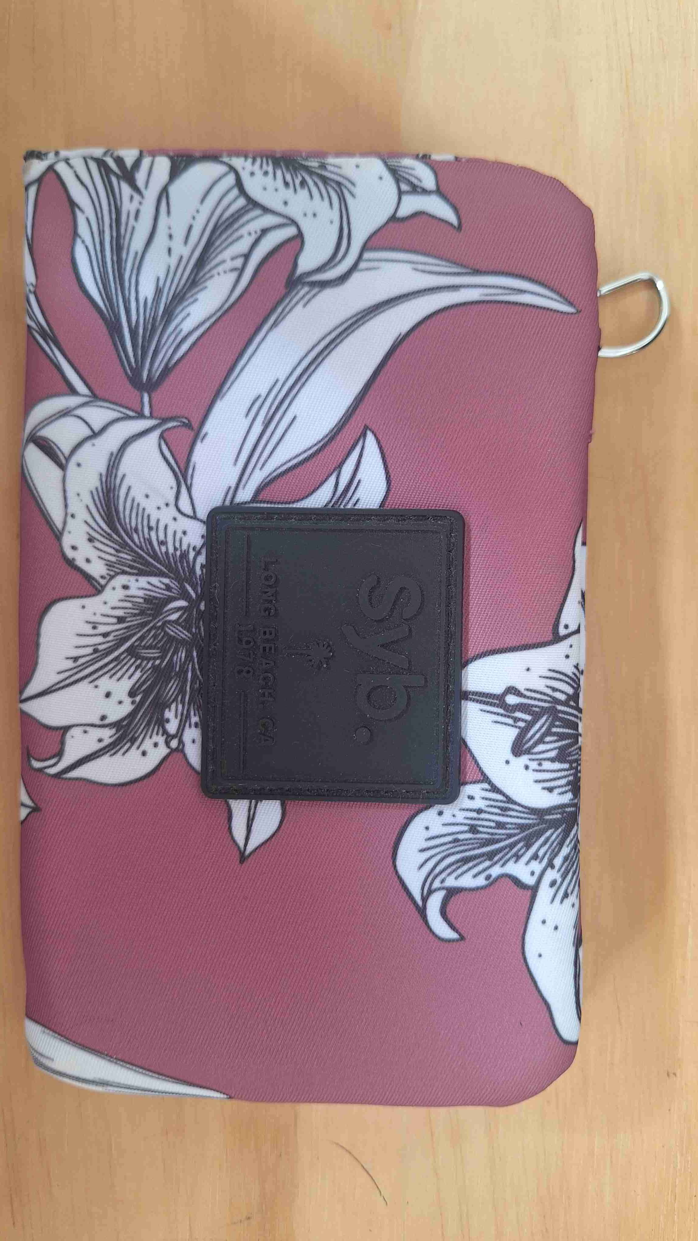 Billetera floral rosado oscuro Sybila