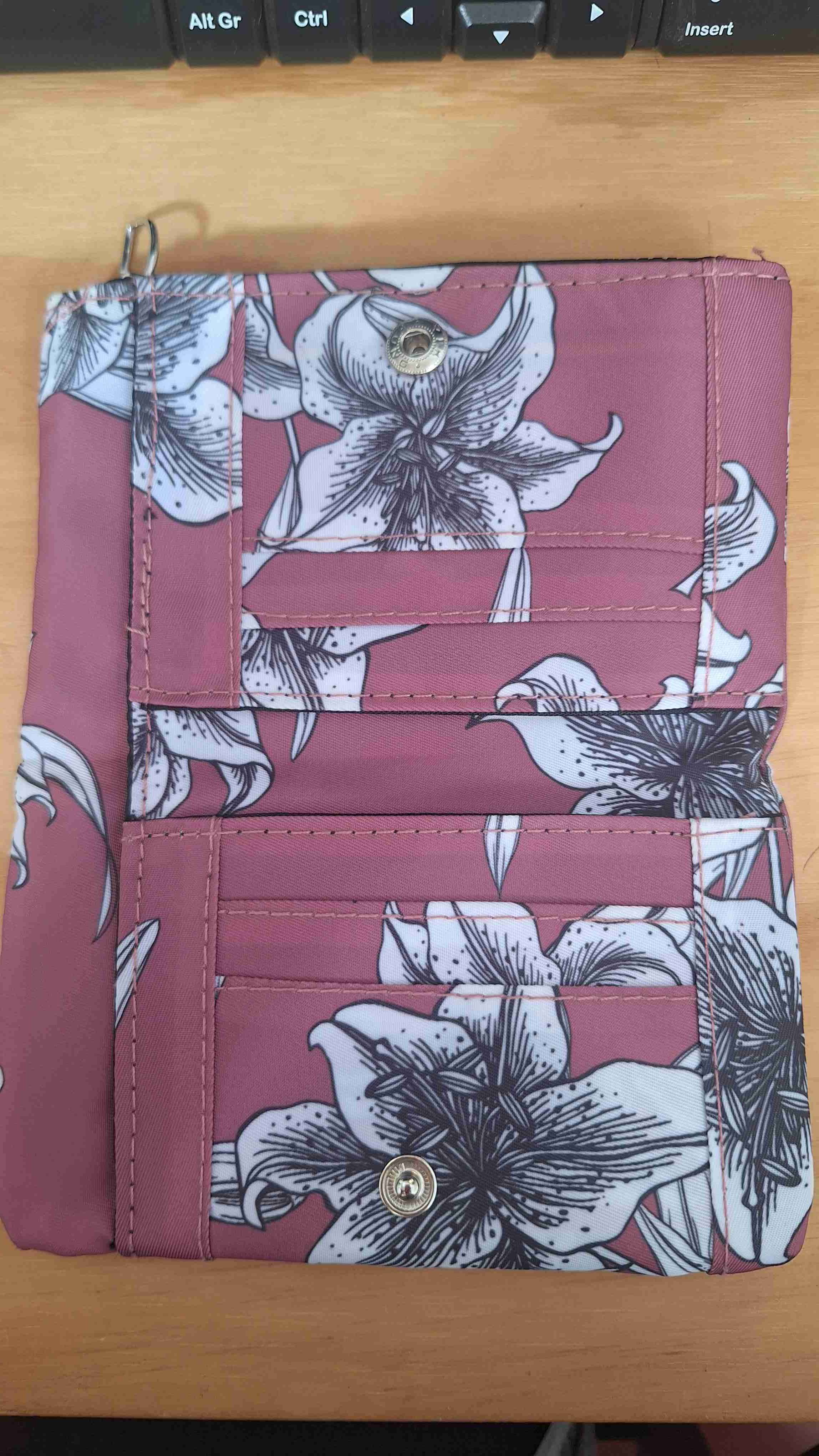 Billetera floral rosado oscuro Sybila - miniatura 2