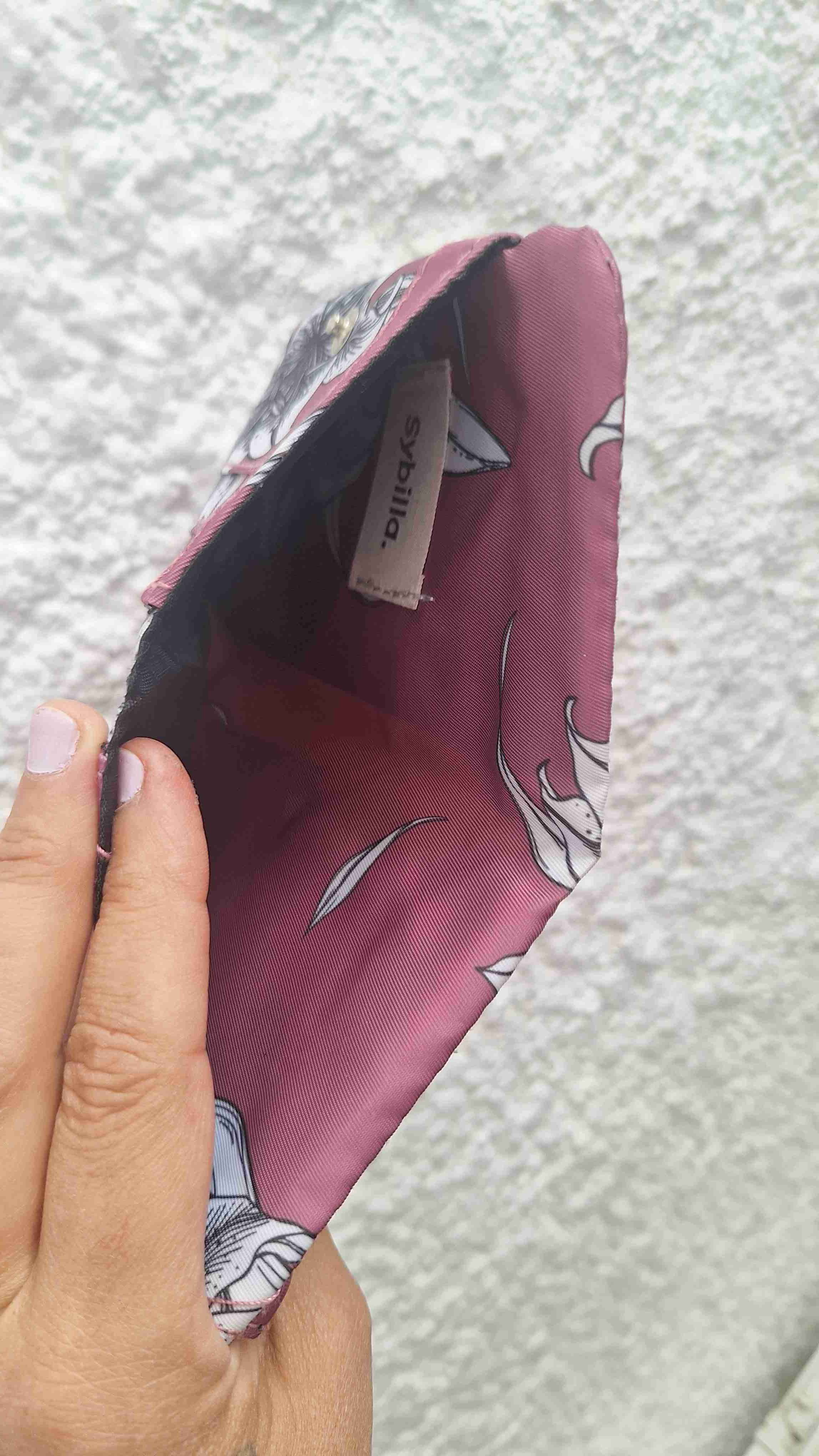 Billetera floral rosado oscuro Sybila - miniatura 3