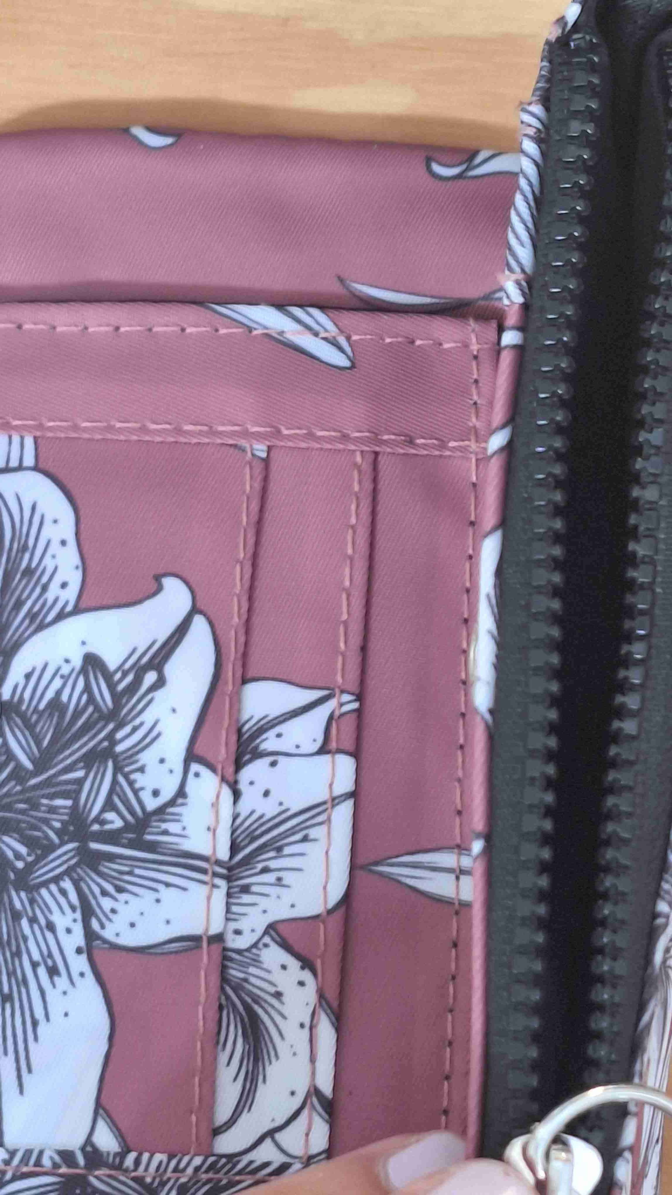 Billetera floral rosado oscuro Sybila - miniatura 4