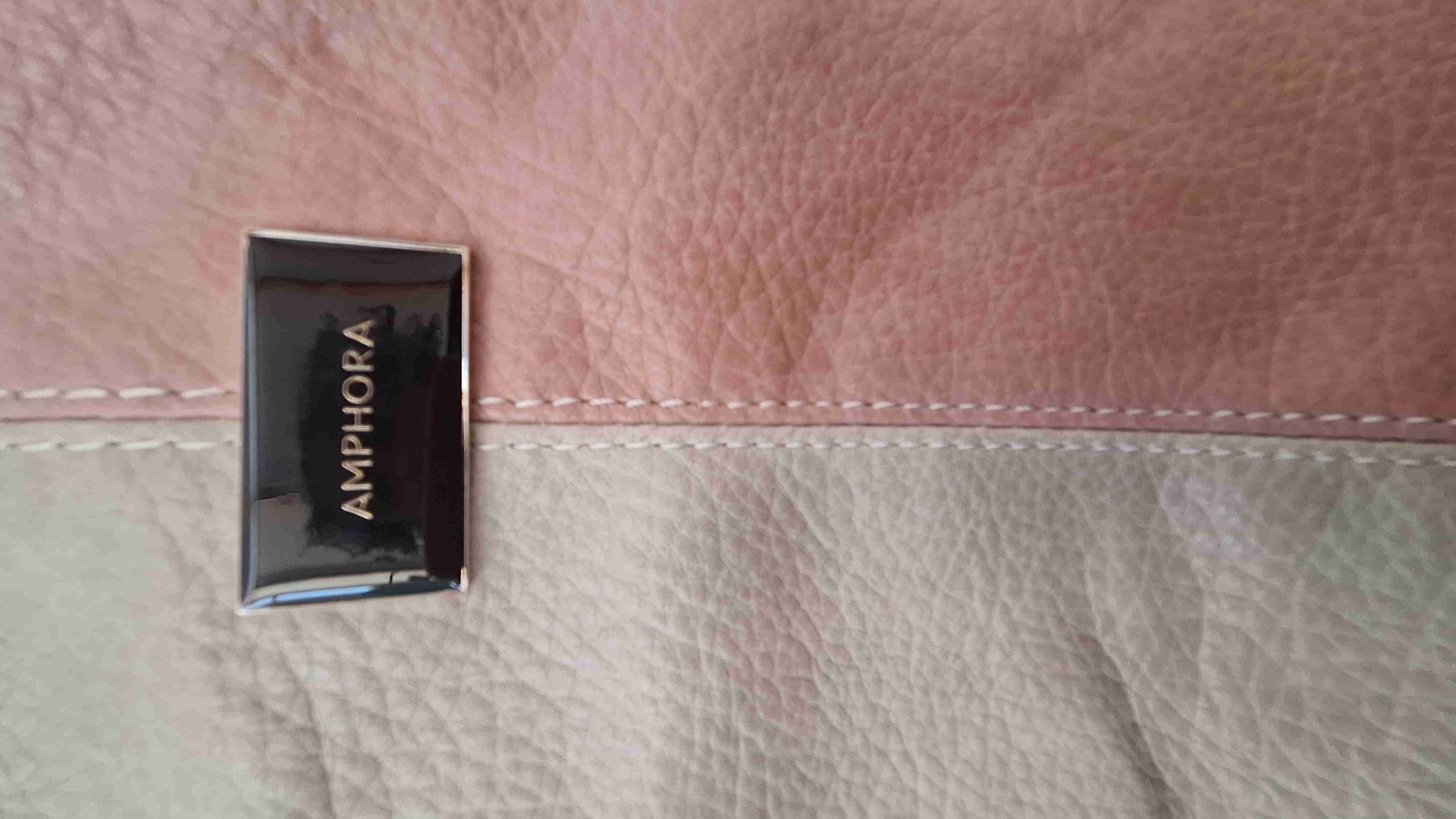 Cartera tricolor con aros metálicos Amphora - miniatura 5