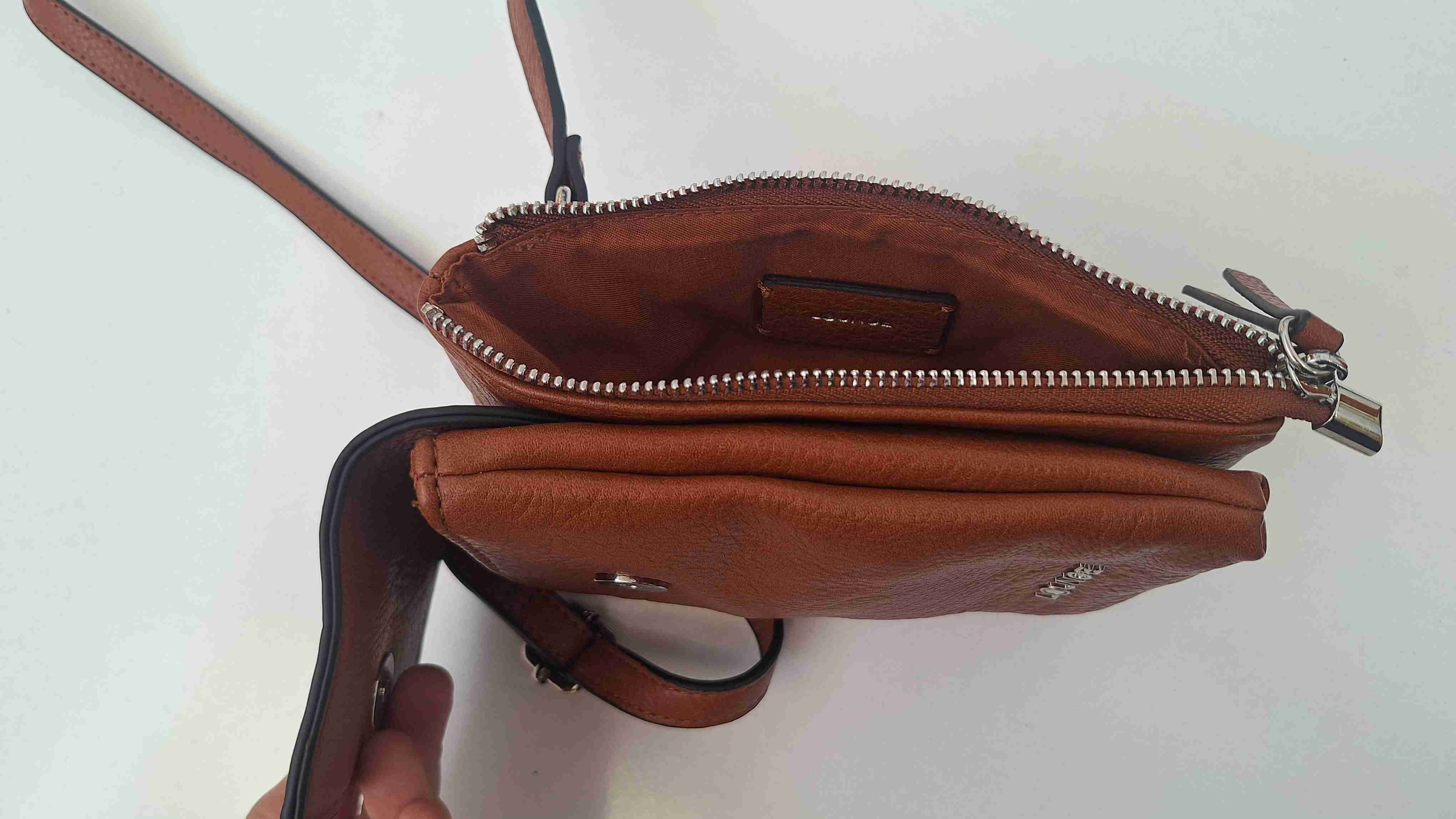 Bolso cruzado de cuero ecológico Lounge - miniatura 2