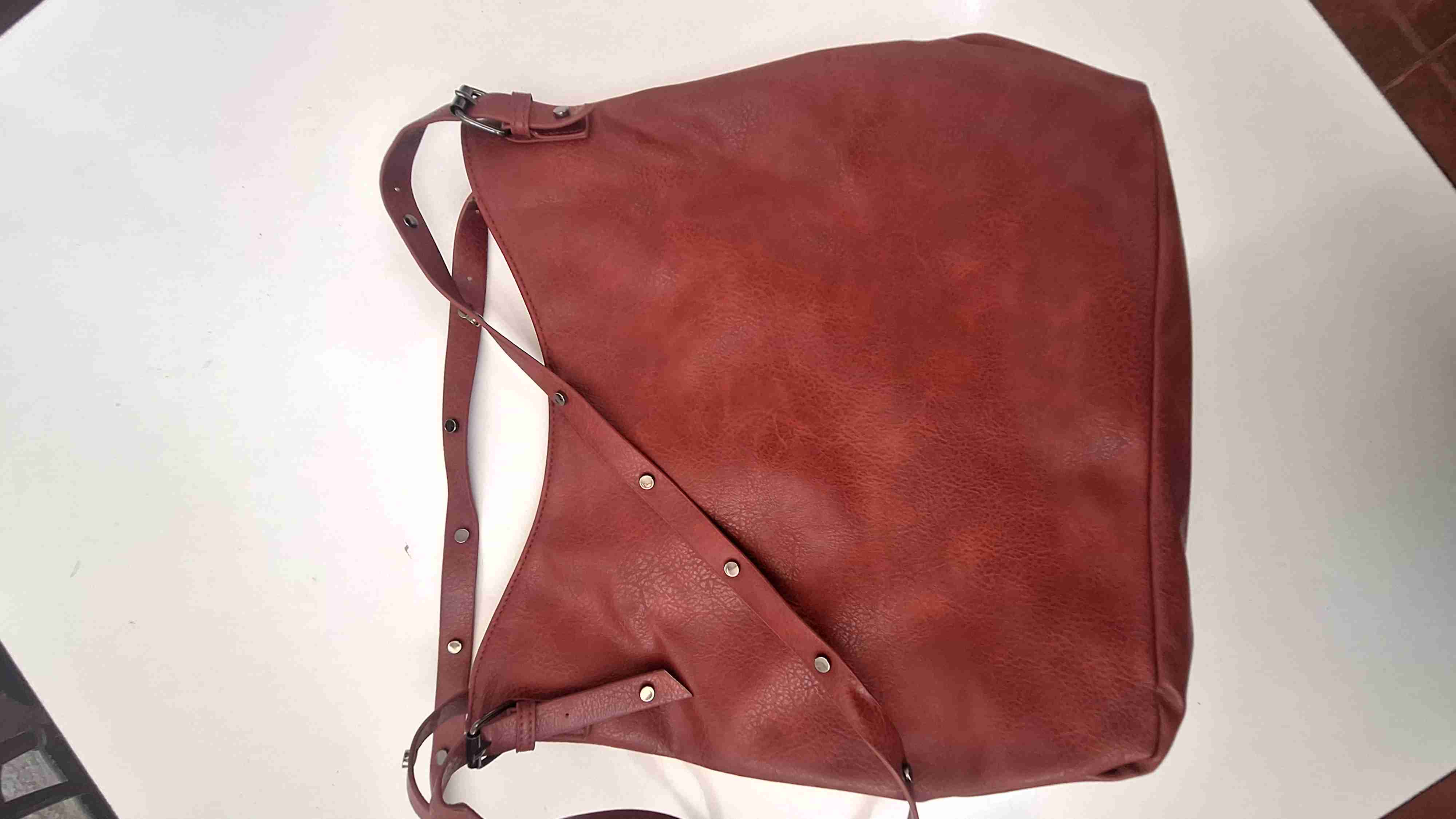 Cartera cuero ecológico rojo/burdeo Foster - miniatura 2