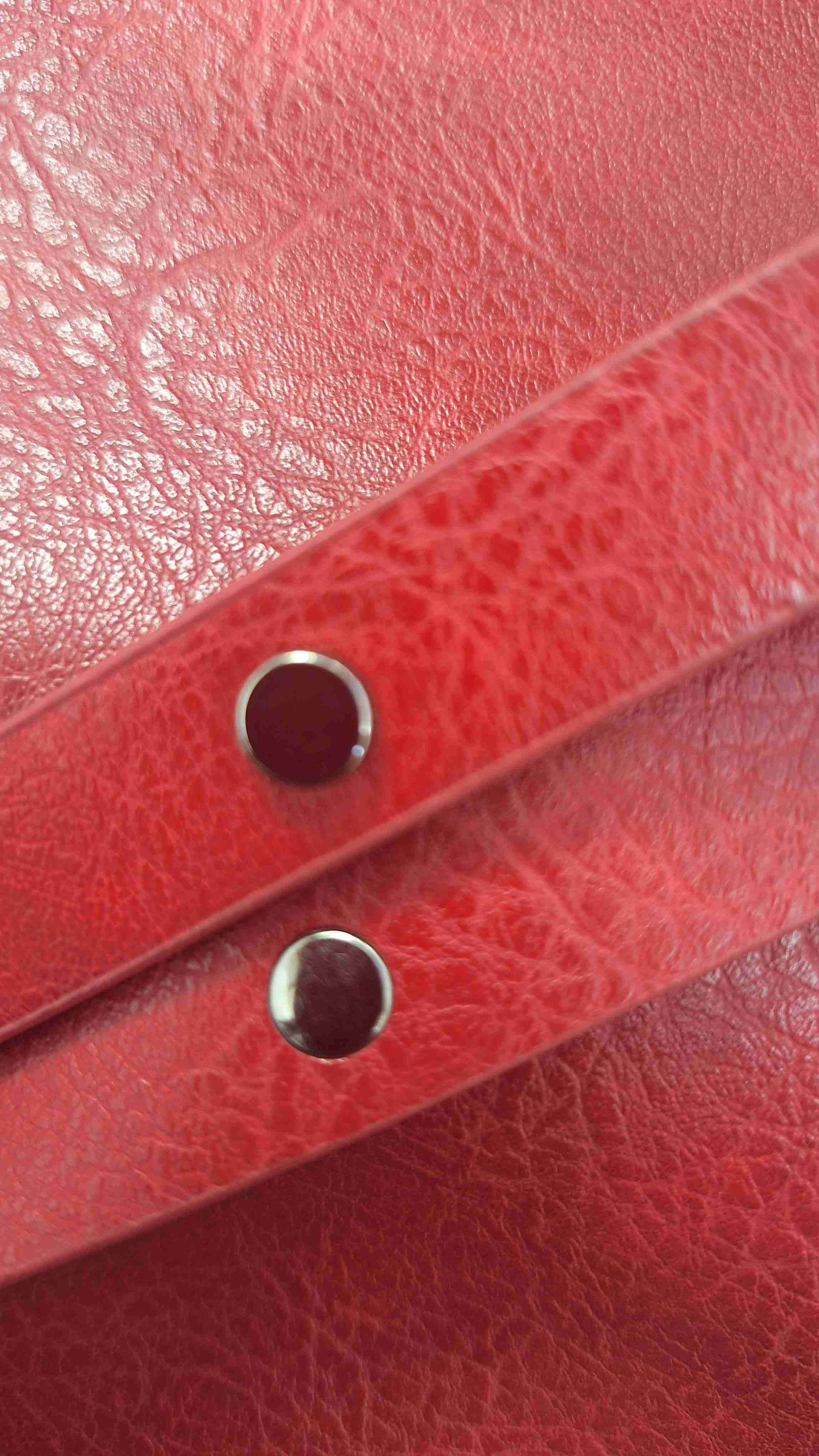 Cartera cuero ecológico rojo/burdeo Foster - miniatura 4