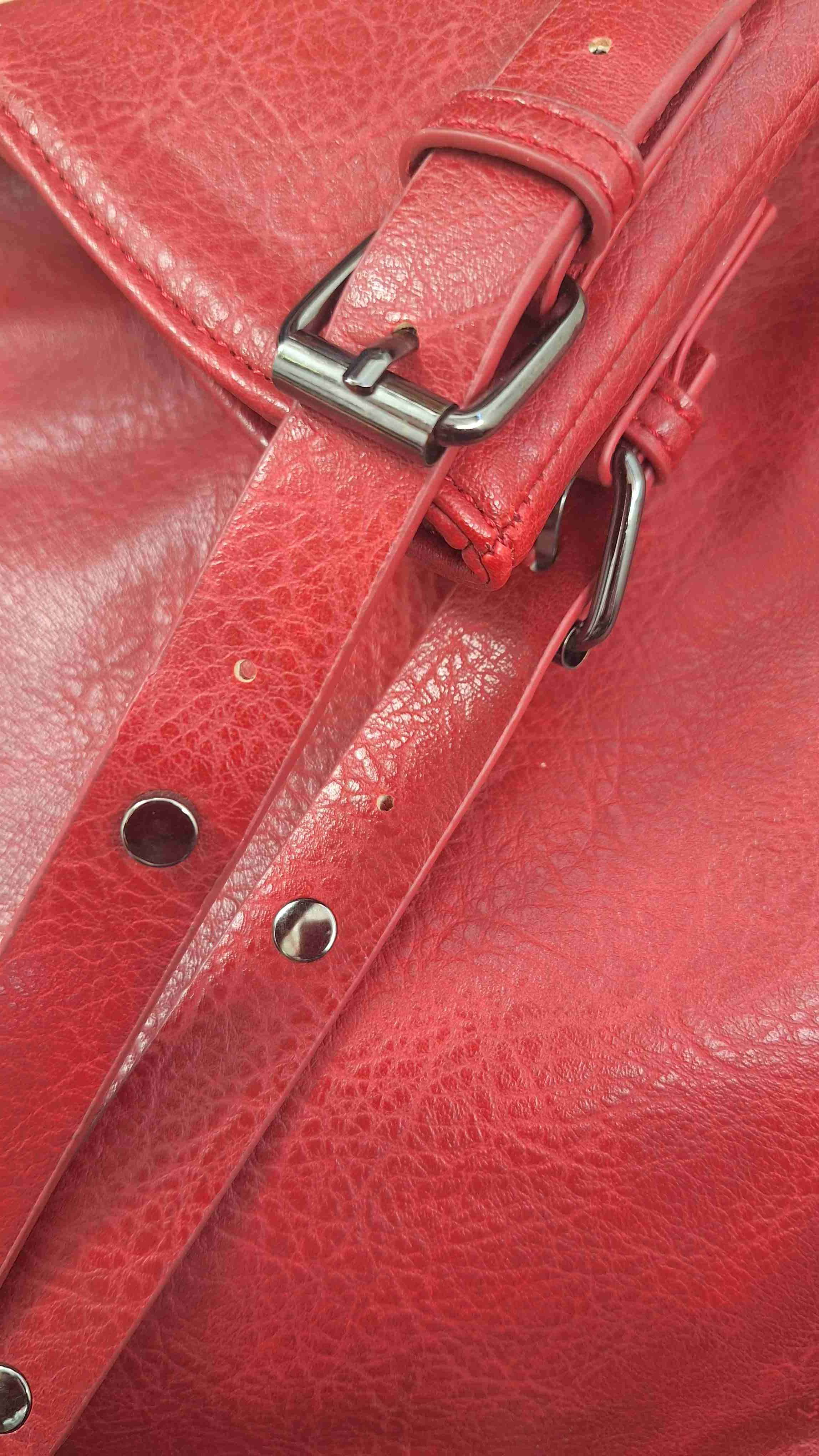 Cartera cuero ecológico rojo/burdeo Foster - miniatura 5