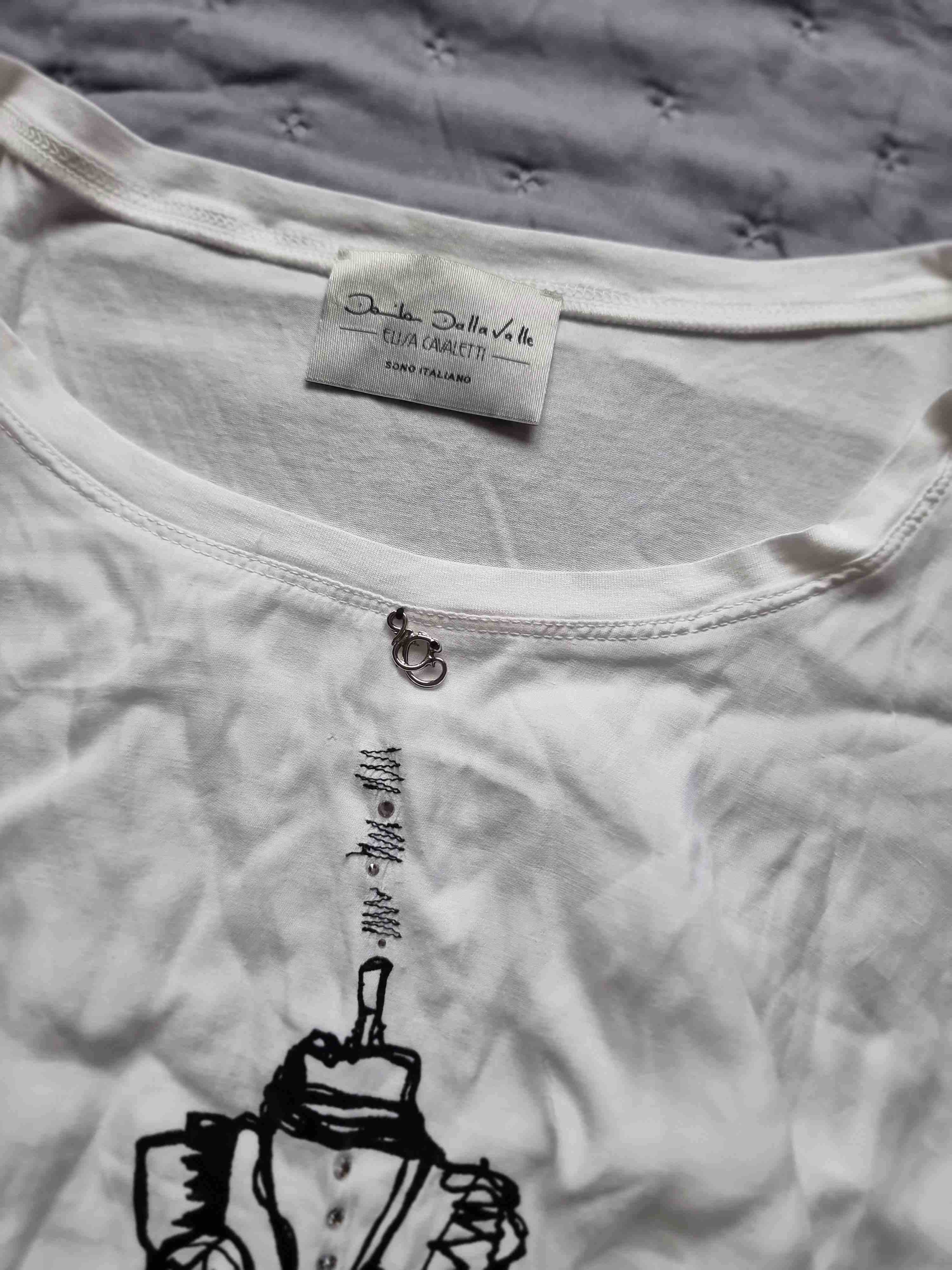 Polera larga tipo solera con diseño negro - miniatura 2