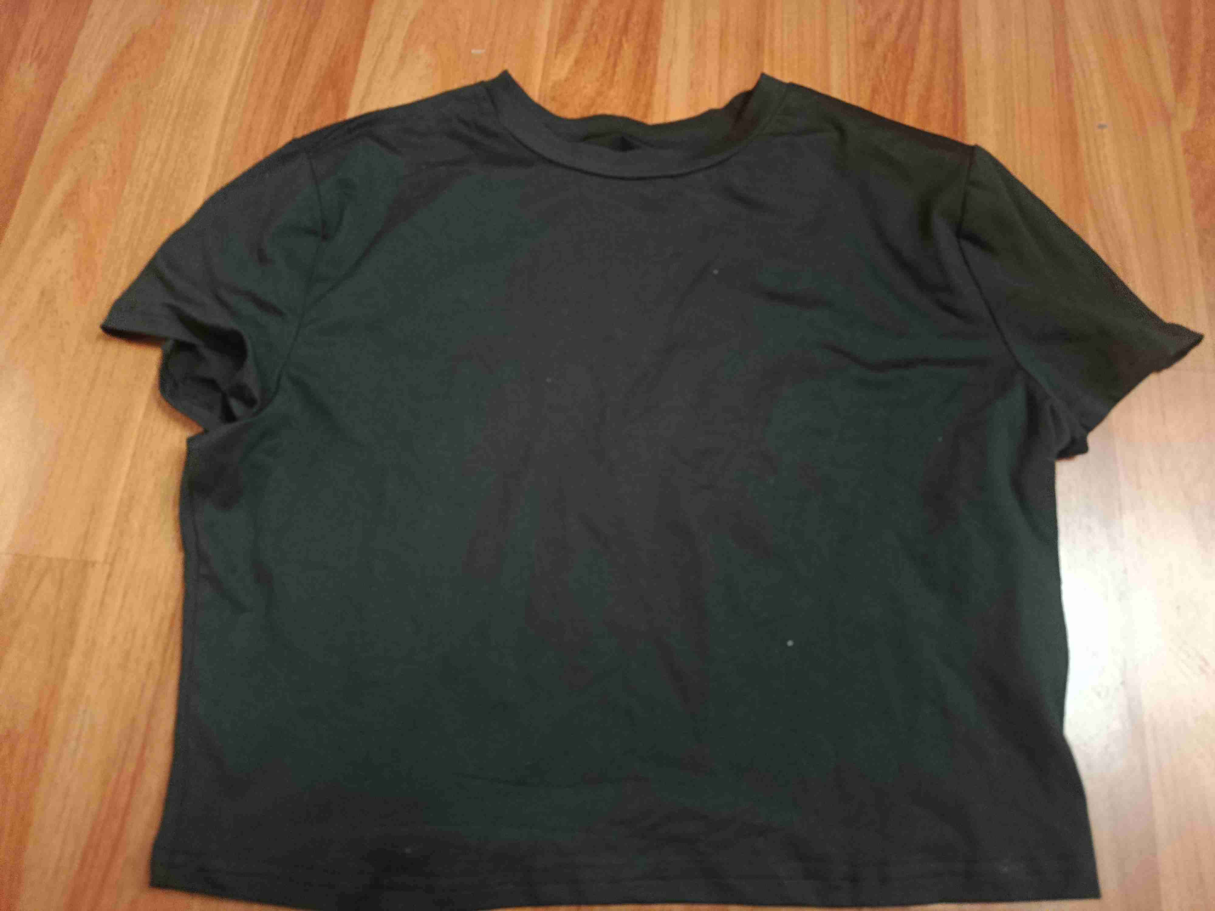 Polera corta negra con frase motivacional xl - miniatura 2