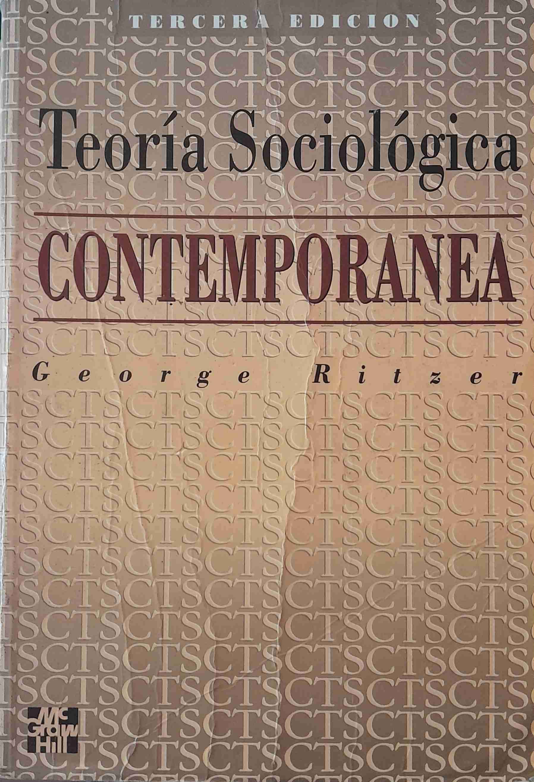 Libro Teoría Sociológica Contemporánea