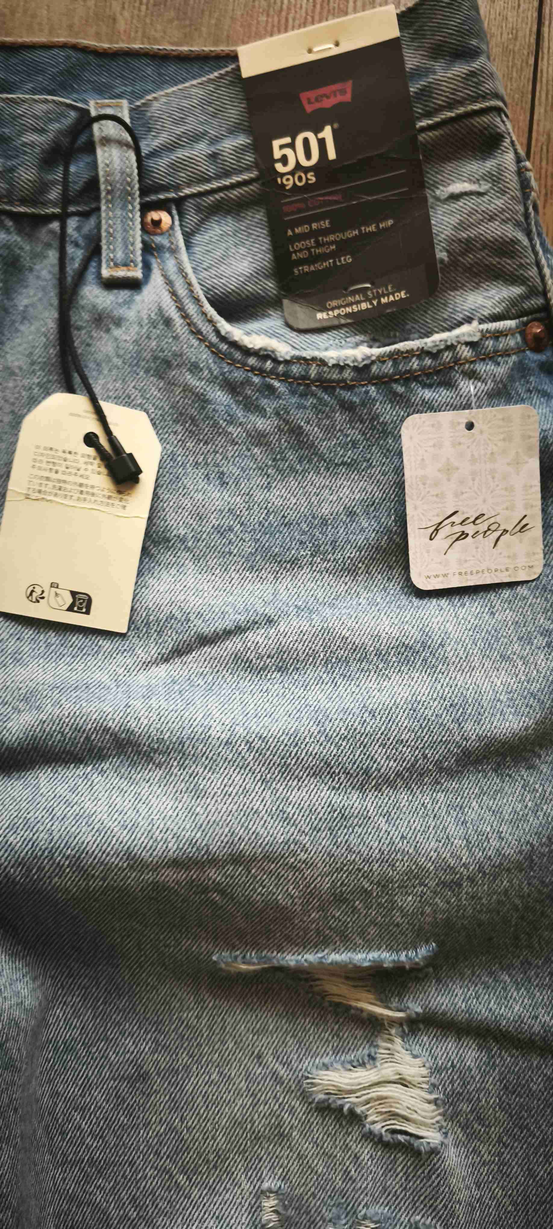 Jeans desgastados azules 501 Levis - miniatura 4