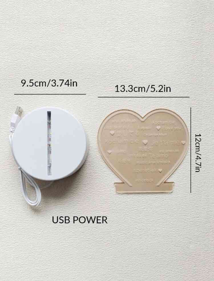 Lámpara LED corazón mensajes - miniatura 4