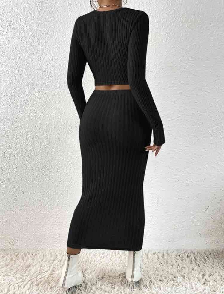 Conjunto negro de punto - miniatura 2