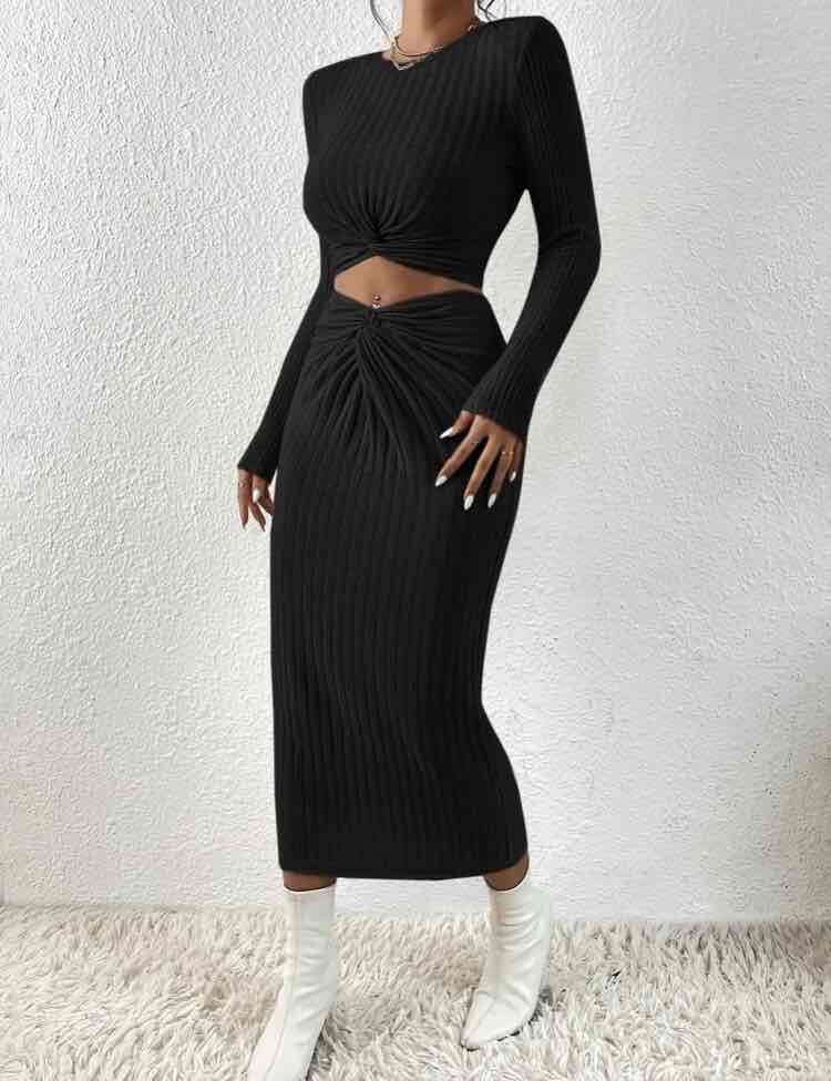 Conjunto negro de punto - miniatura 3