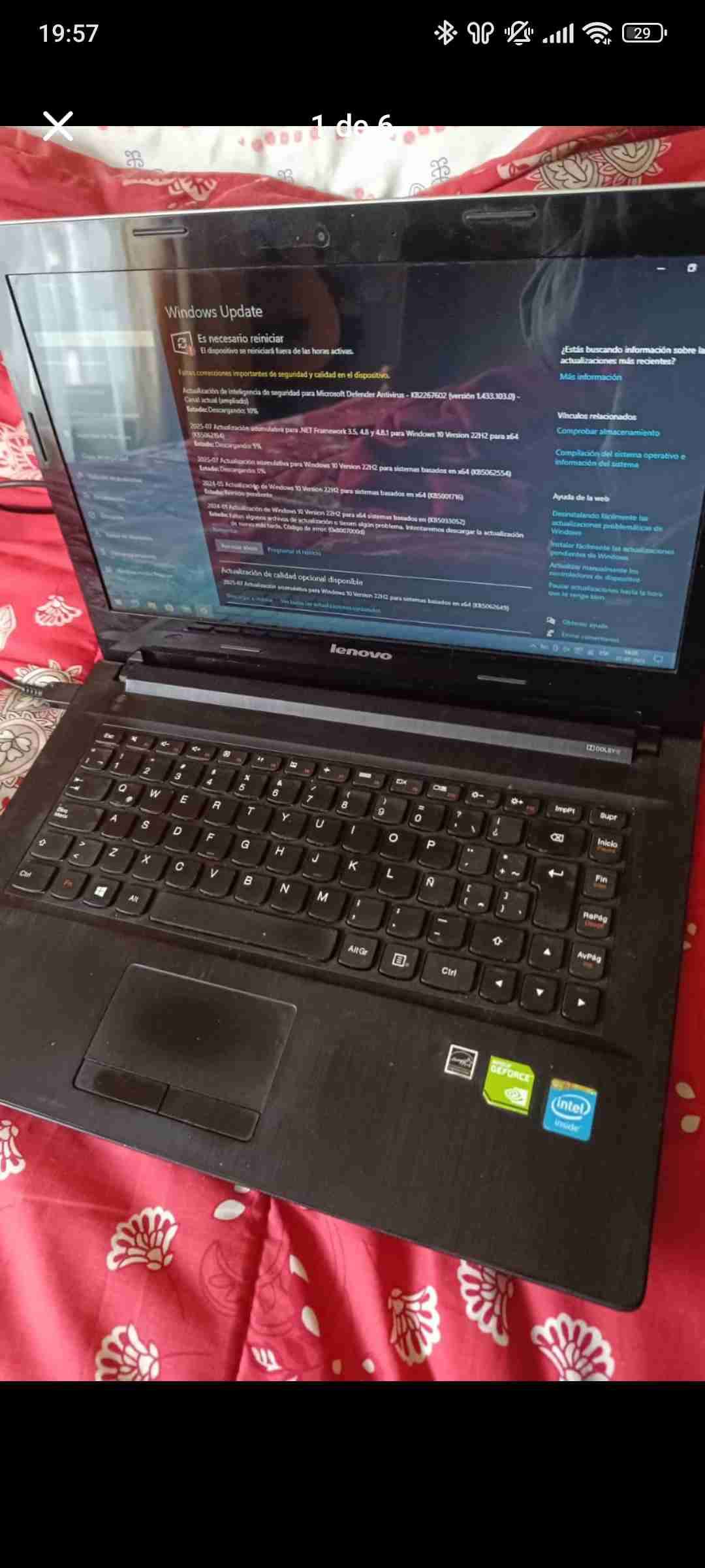 Notebook Lenovo Negro Usado
