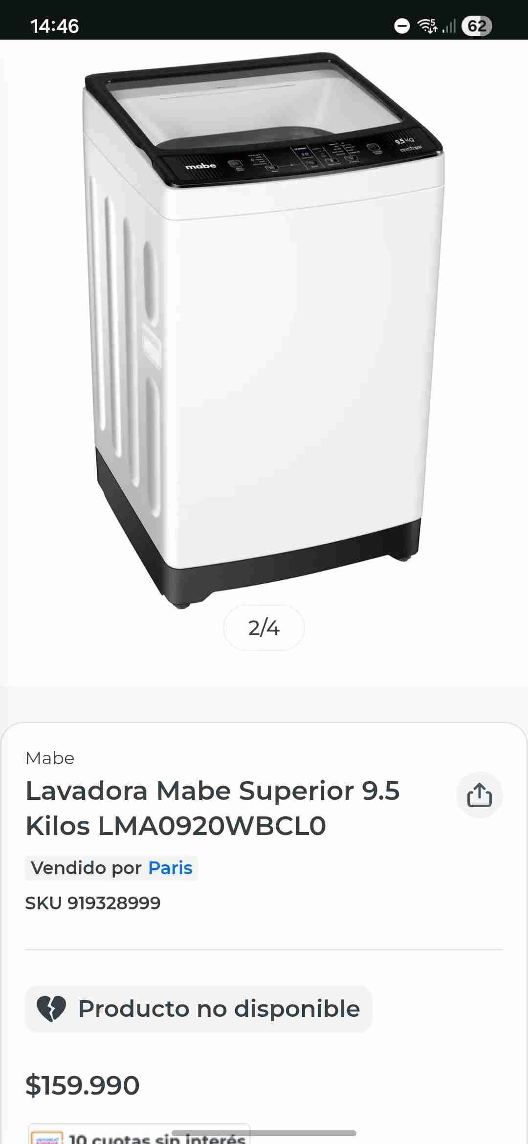 Lavadora Mabe 9.5 kg nueva - 6