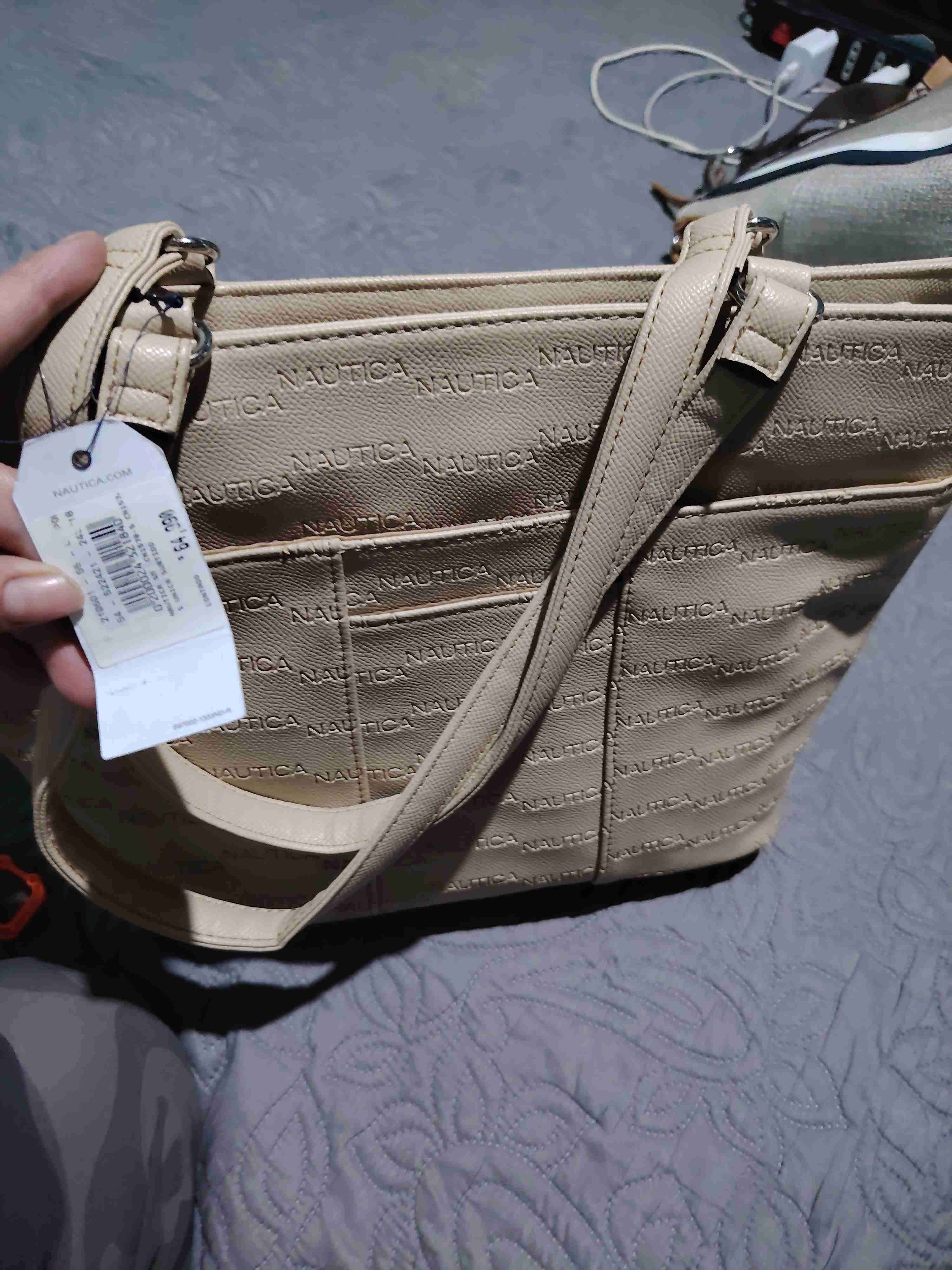 Cartera Nautica beige nueva