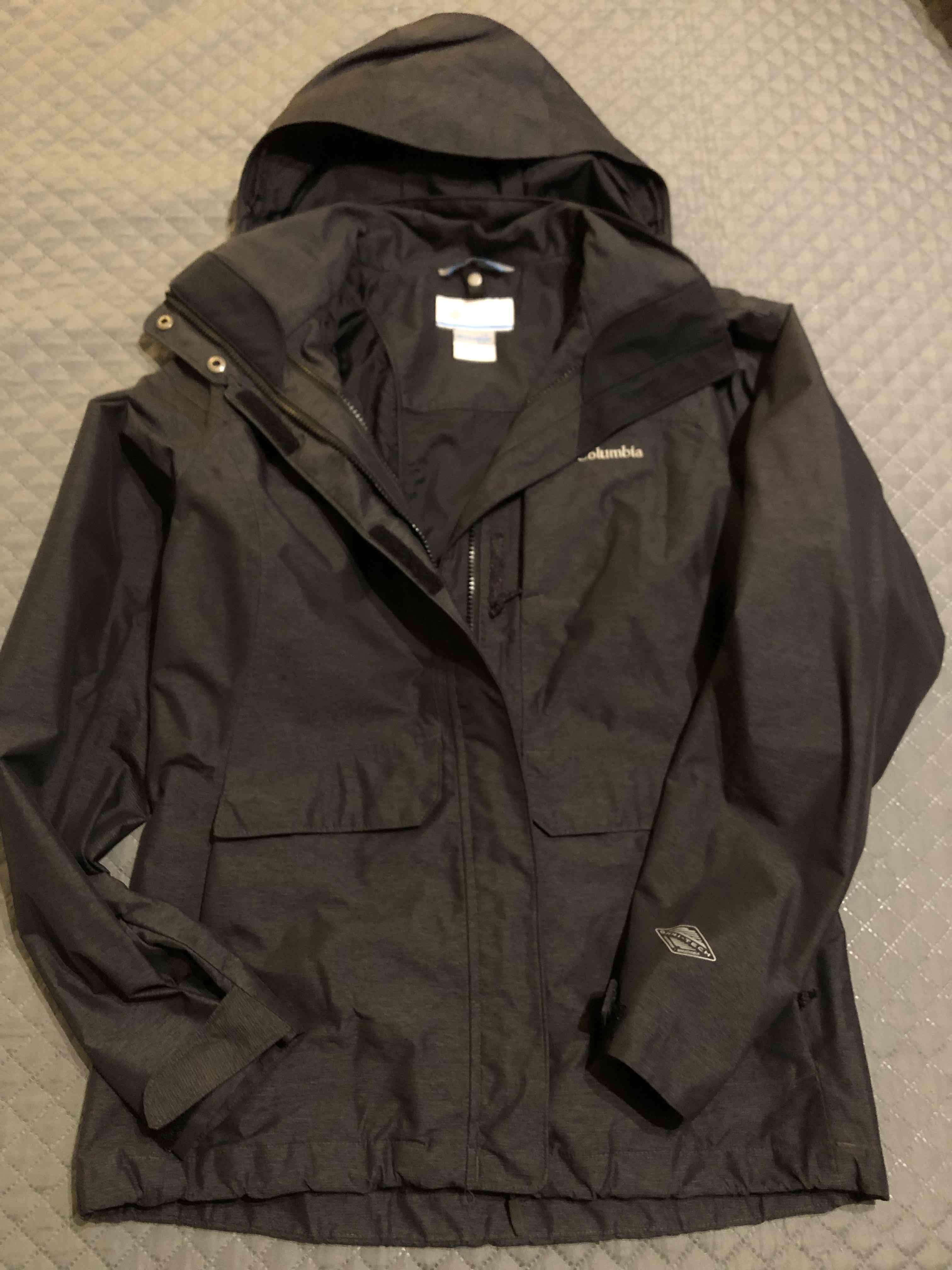 Chaqueta impermeable Columbia negra - miniatura 2