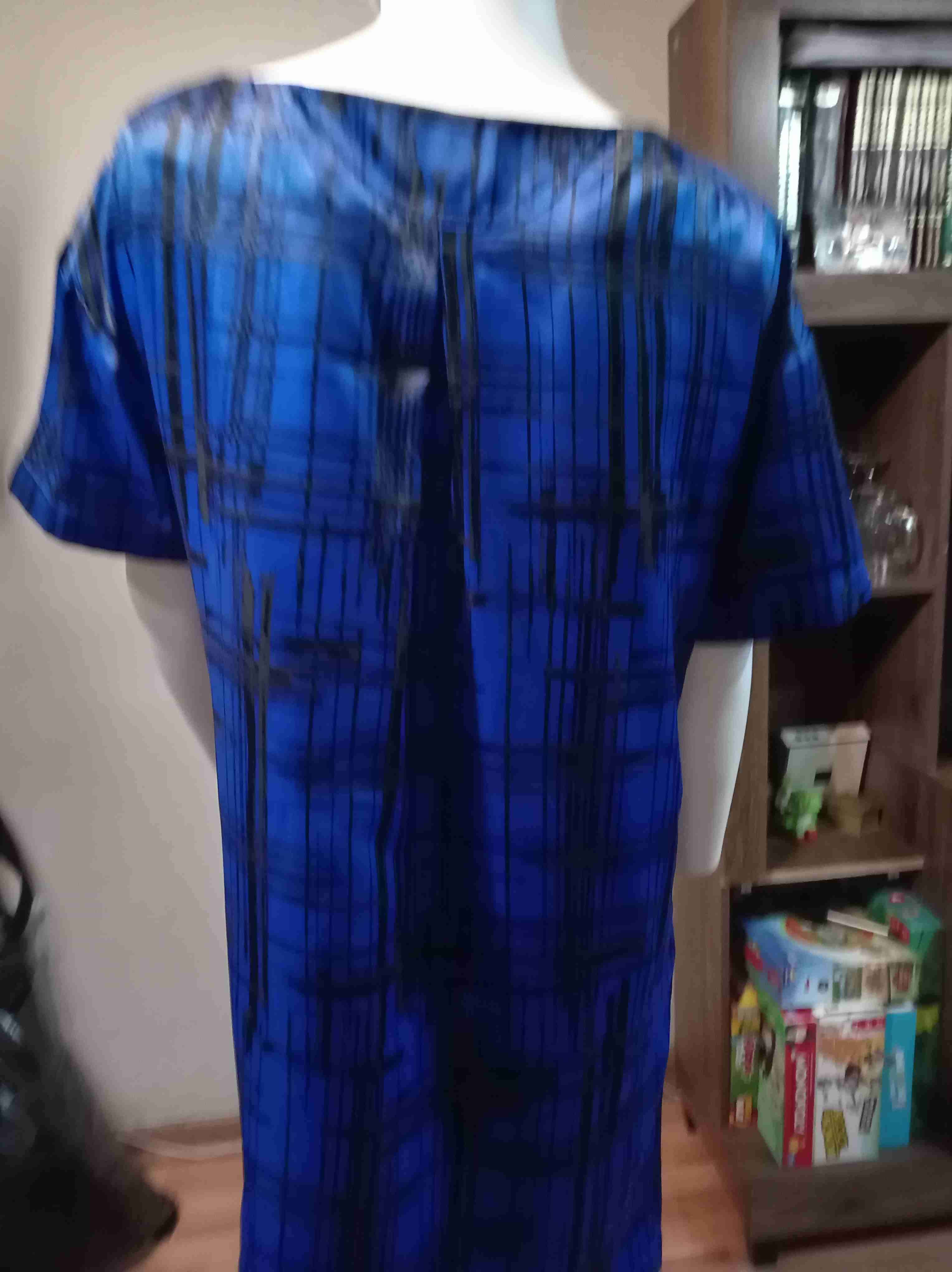 Vestido corto azul estampado - miniatura 4