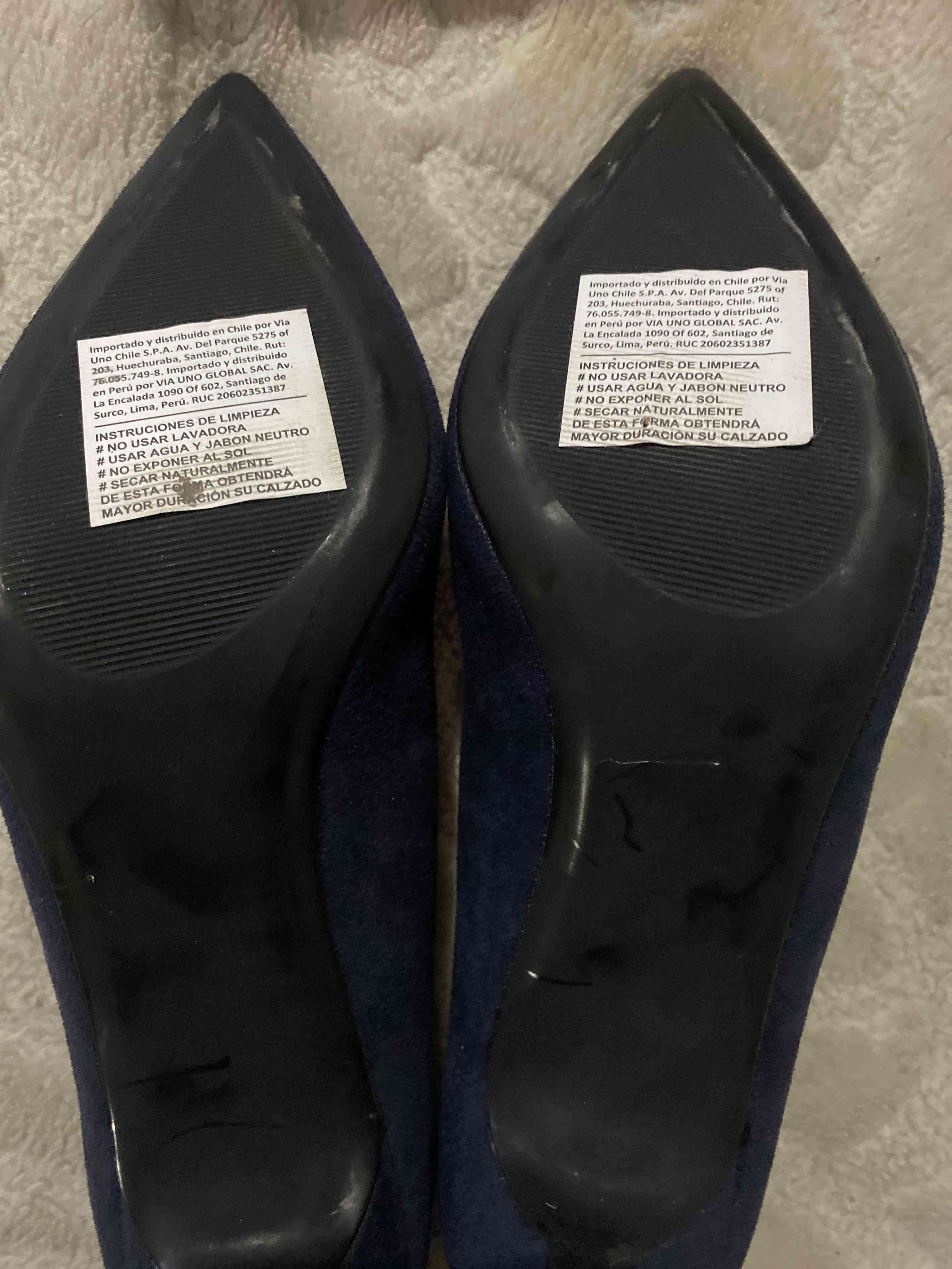 Zapatos de taco azul marino Via Uno - miniatura 3