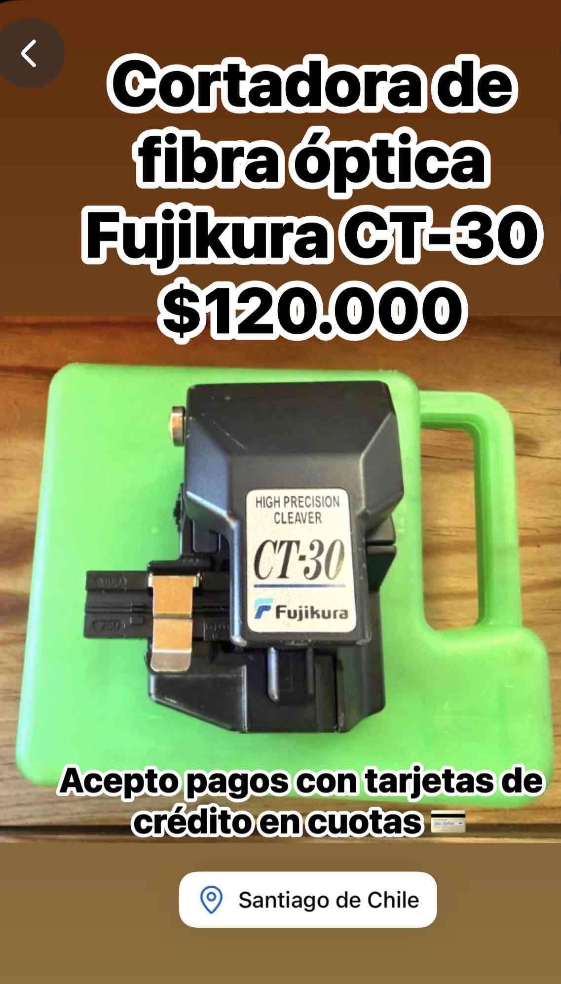 Cortadora de fibra óptica Fujikura CT-30
