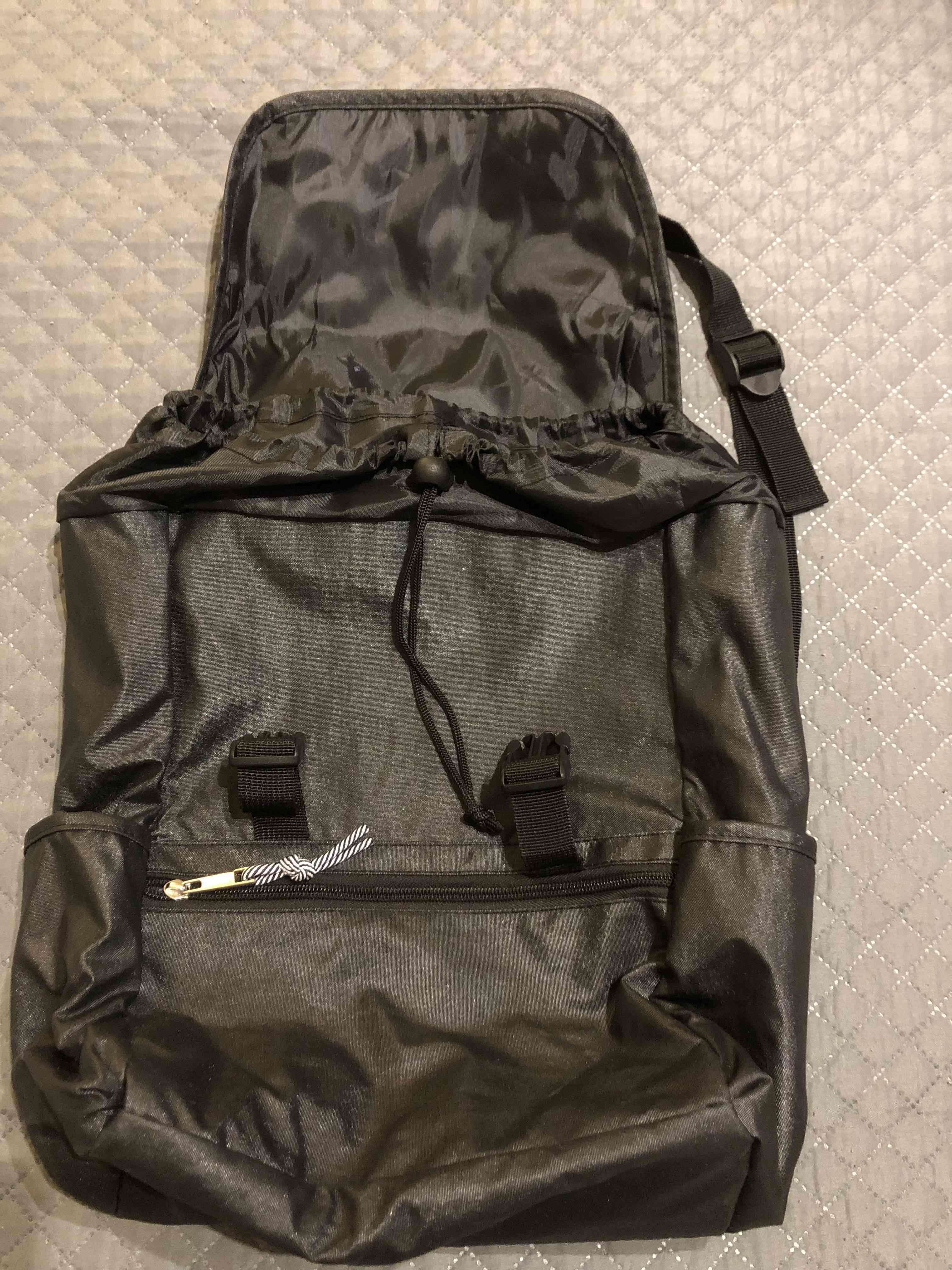 Mochila negra Syb con bolsillos - miniatura 2