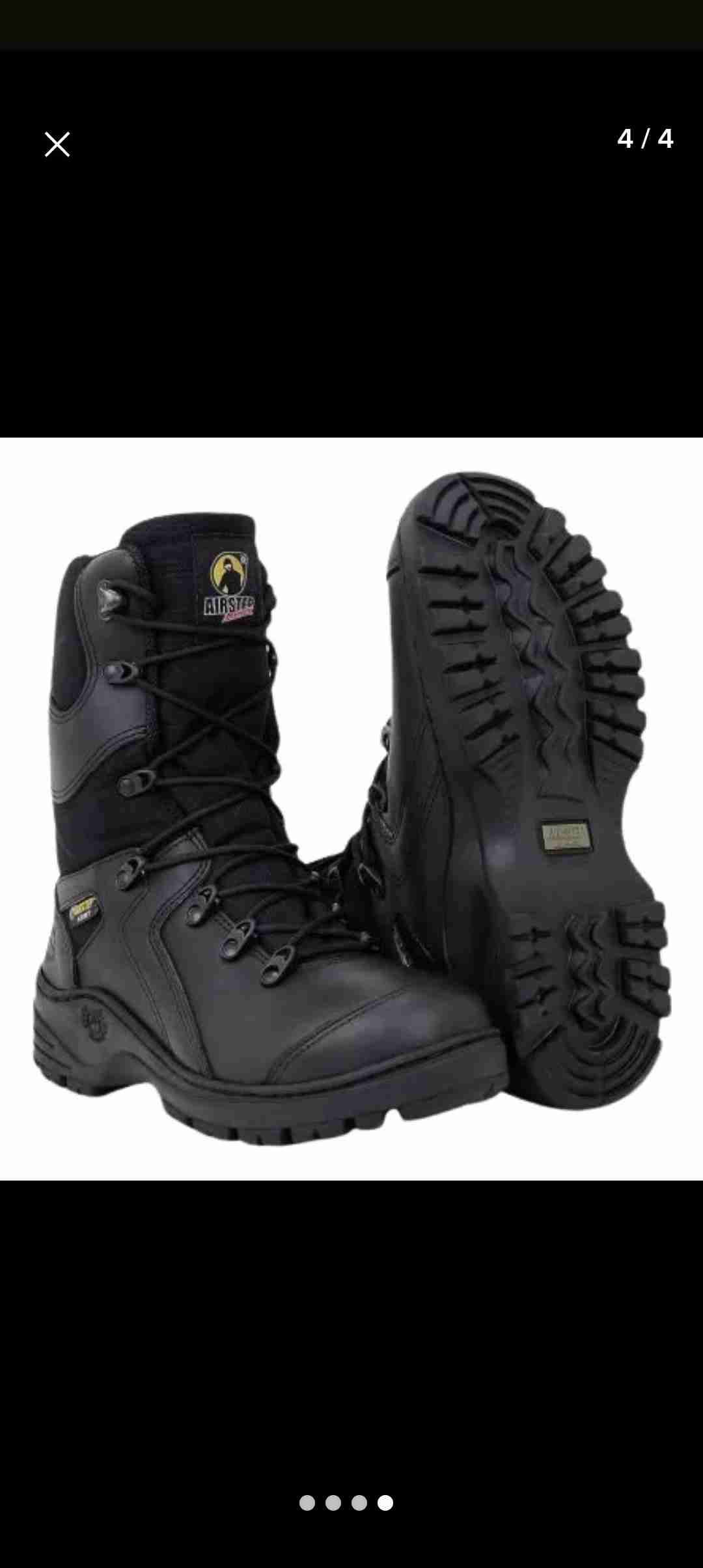 Botas tacticas negras resistentes