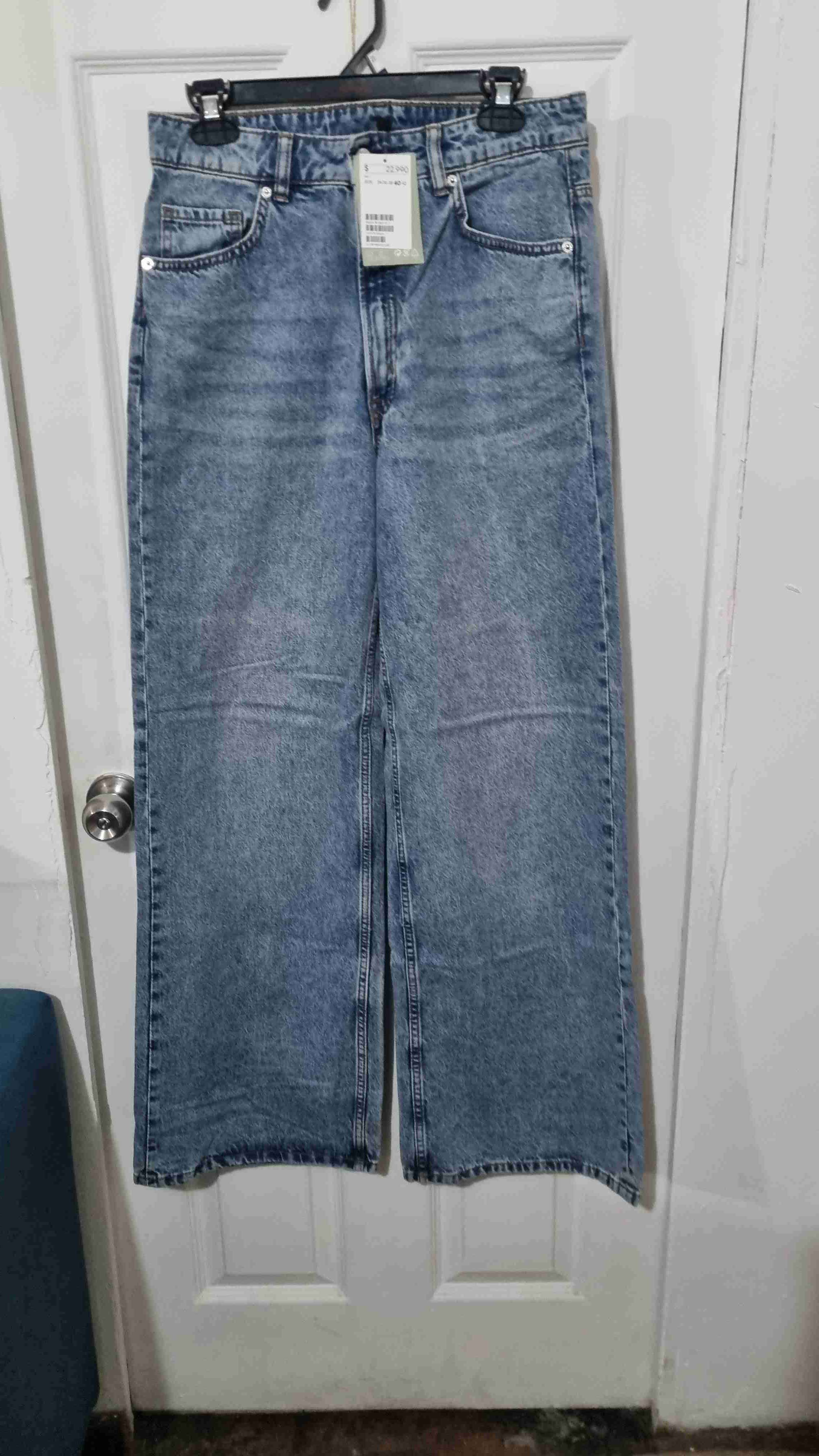 Jeans azul recto mujer