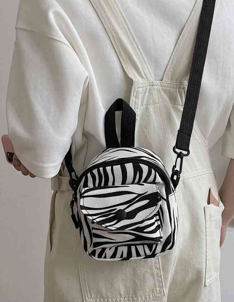 Mochila pequeña estampado cebra - miniatura 2