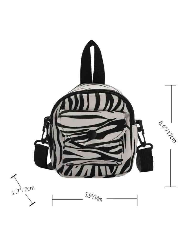 Mochila pequeña estampado cebra - miniatura 3