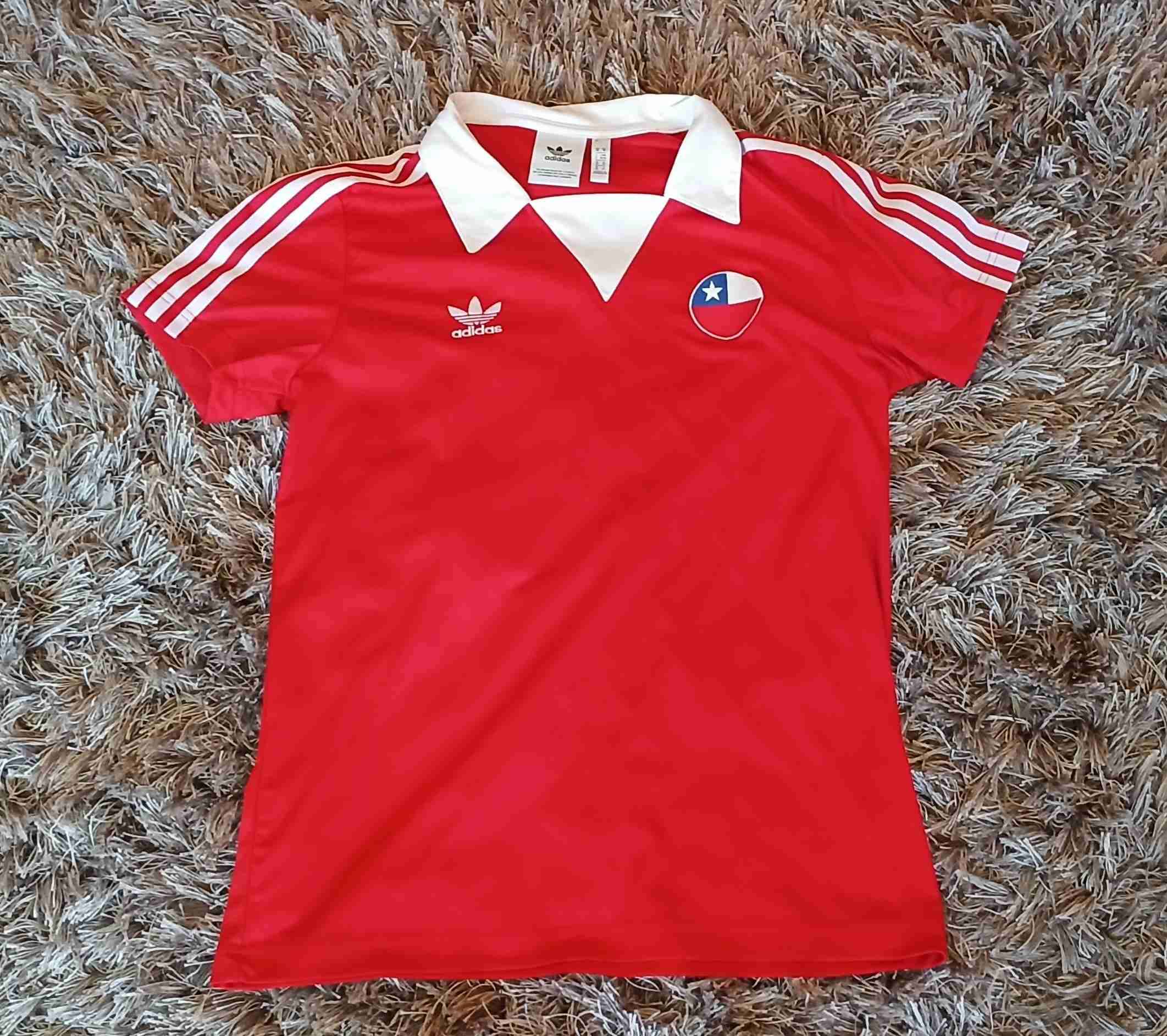 Camiseta roja vintage Adidas Chile - miniatura 1