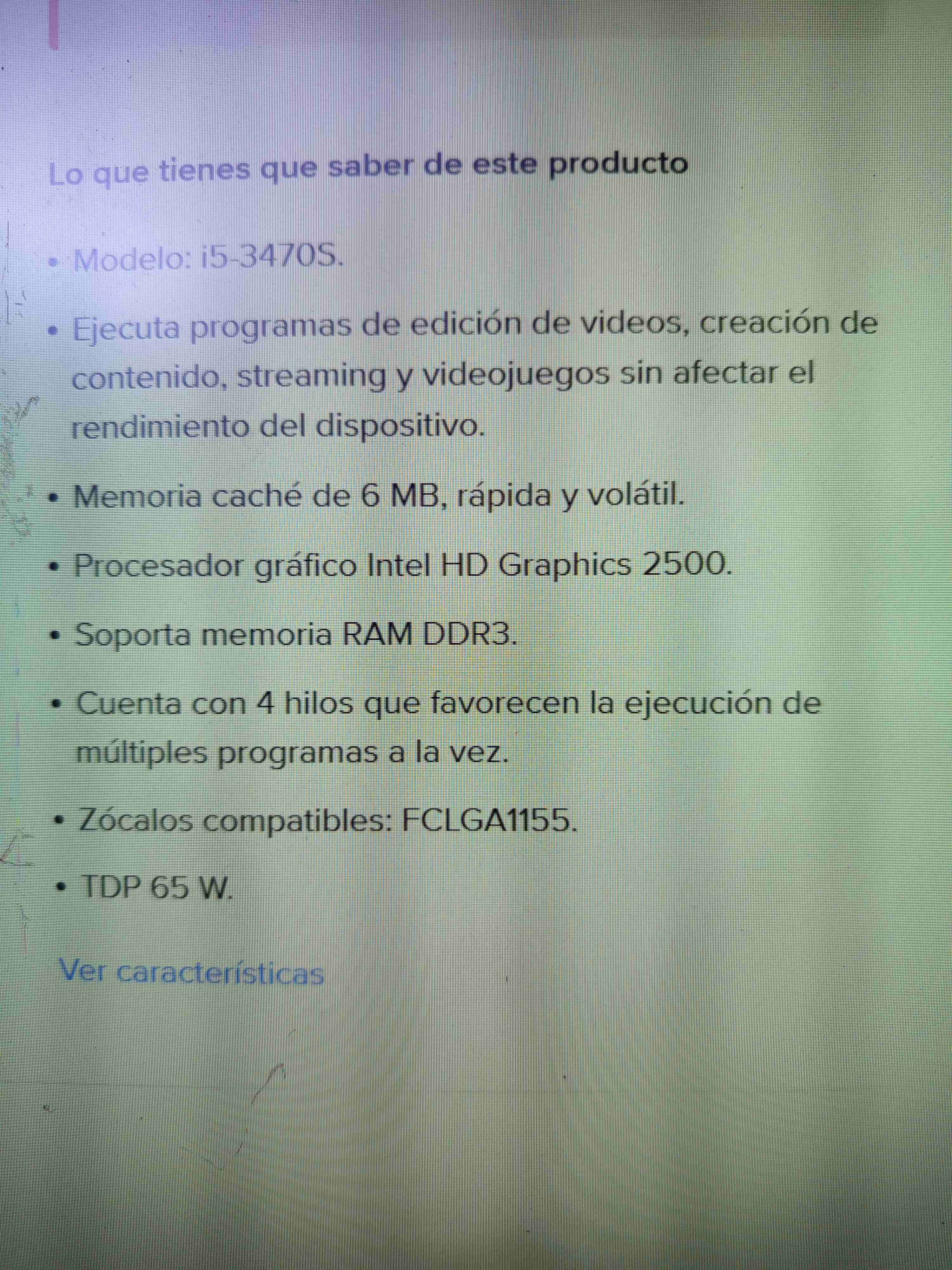 Procesador Intel Core i5-3470S - miniatura 3
