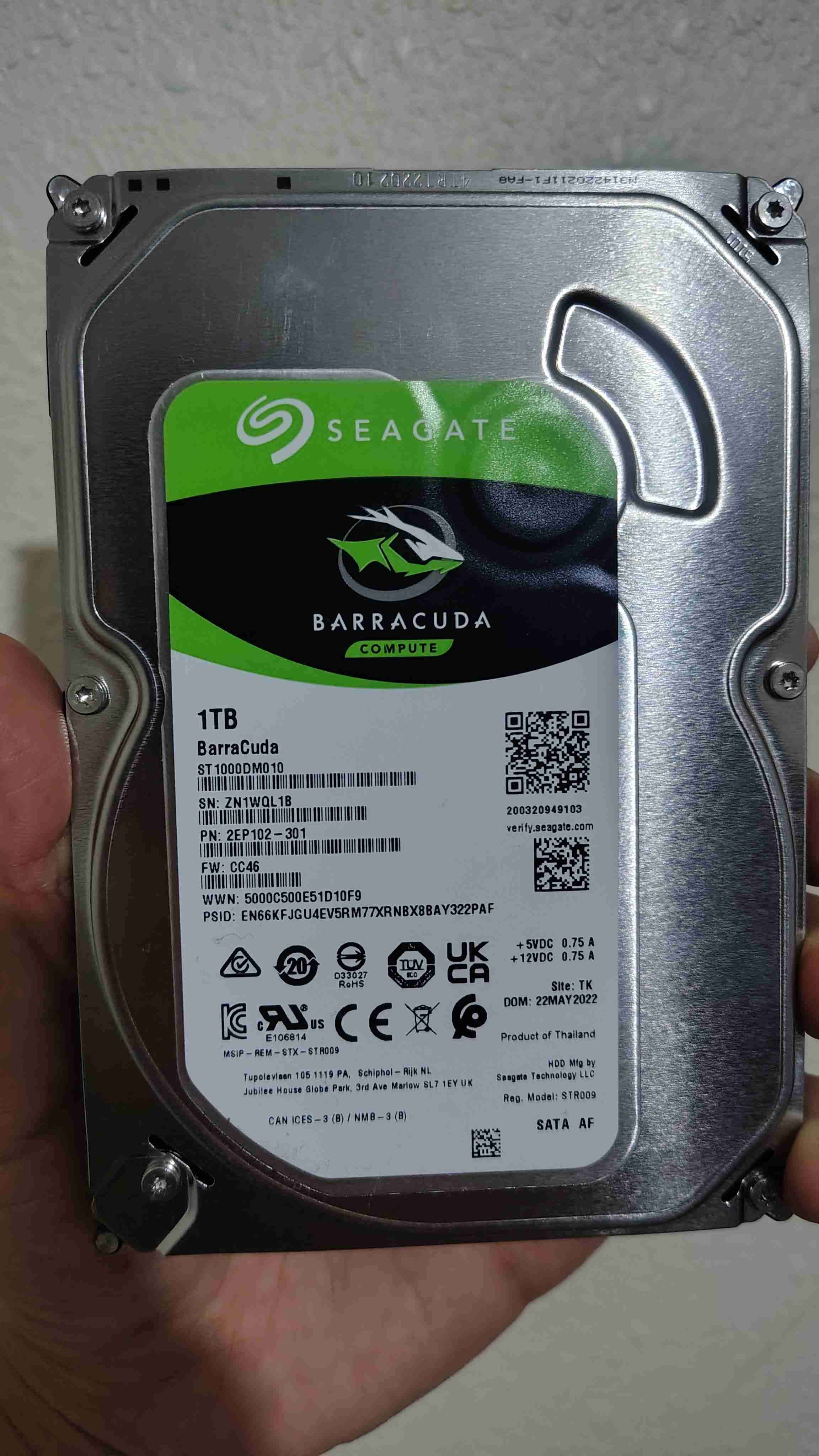 Disco Duro Seagate Barracuda 1TB