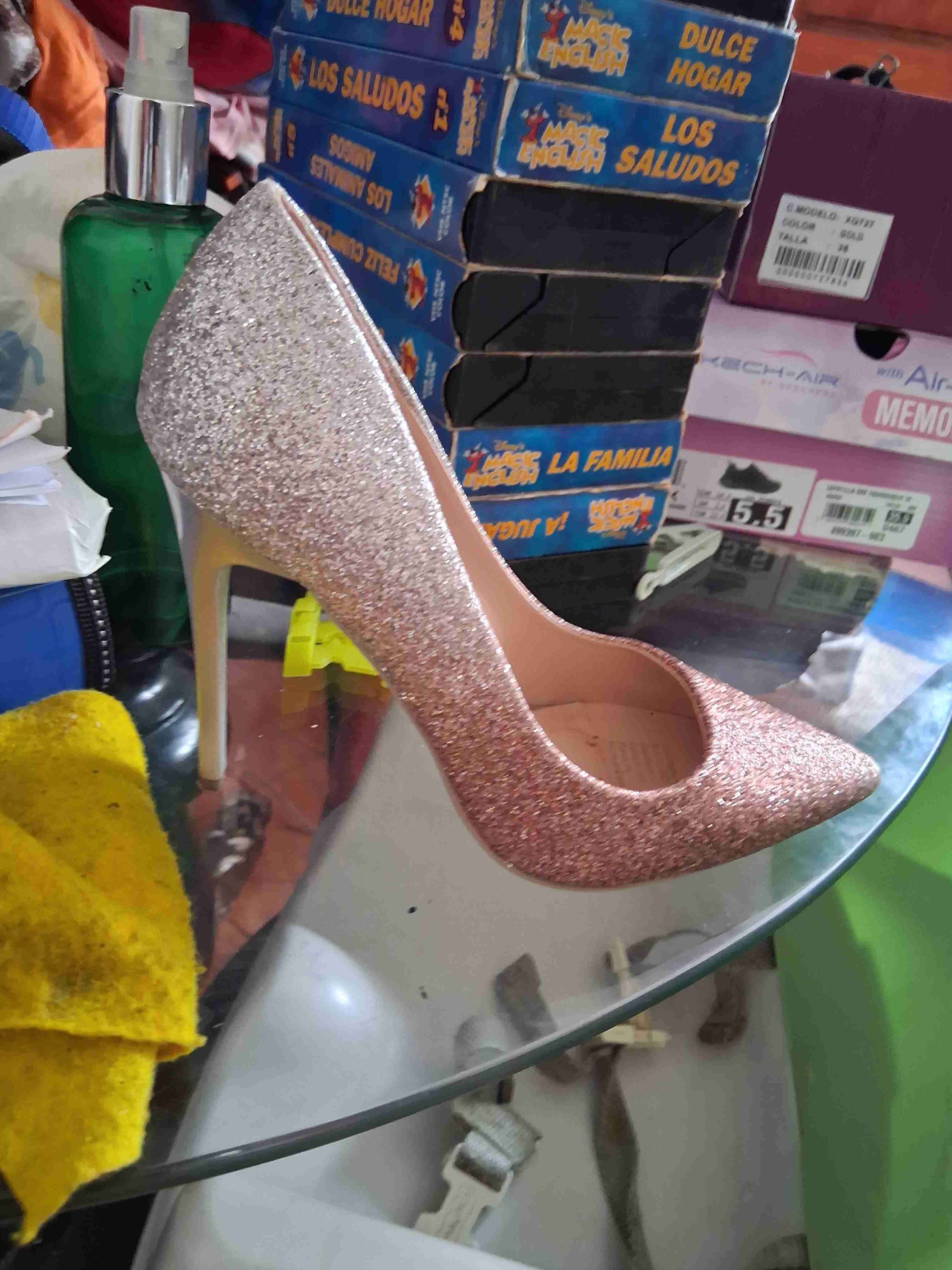 Zapato de tacón bronce brillante - miniatura 2