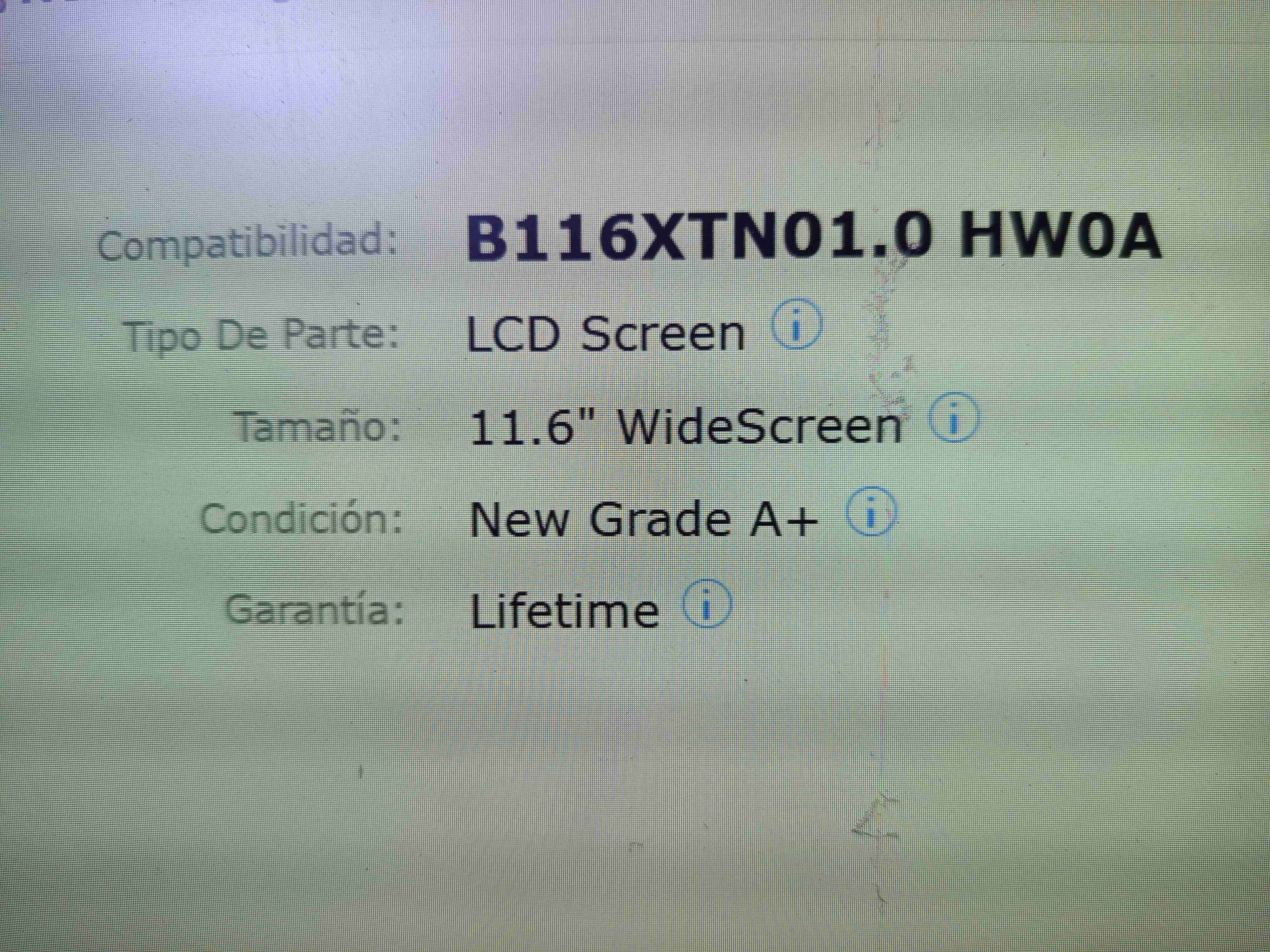 Pantalla Led 11.6 , 30 pines 1366x768 - miniatura 6