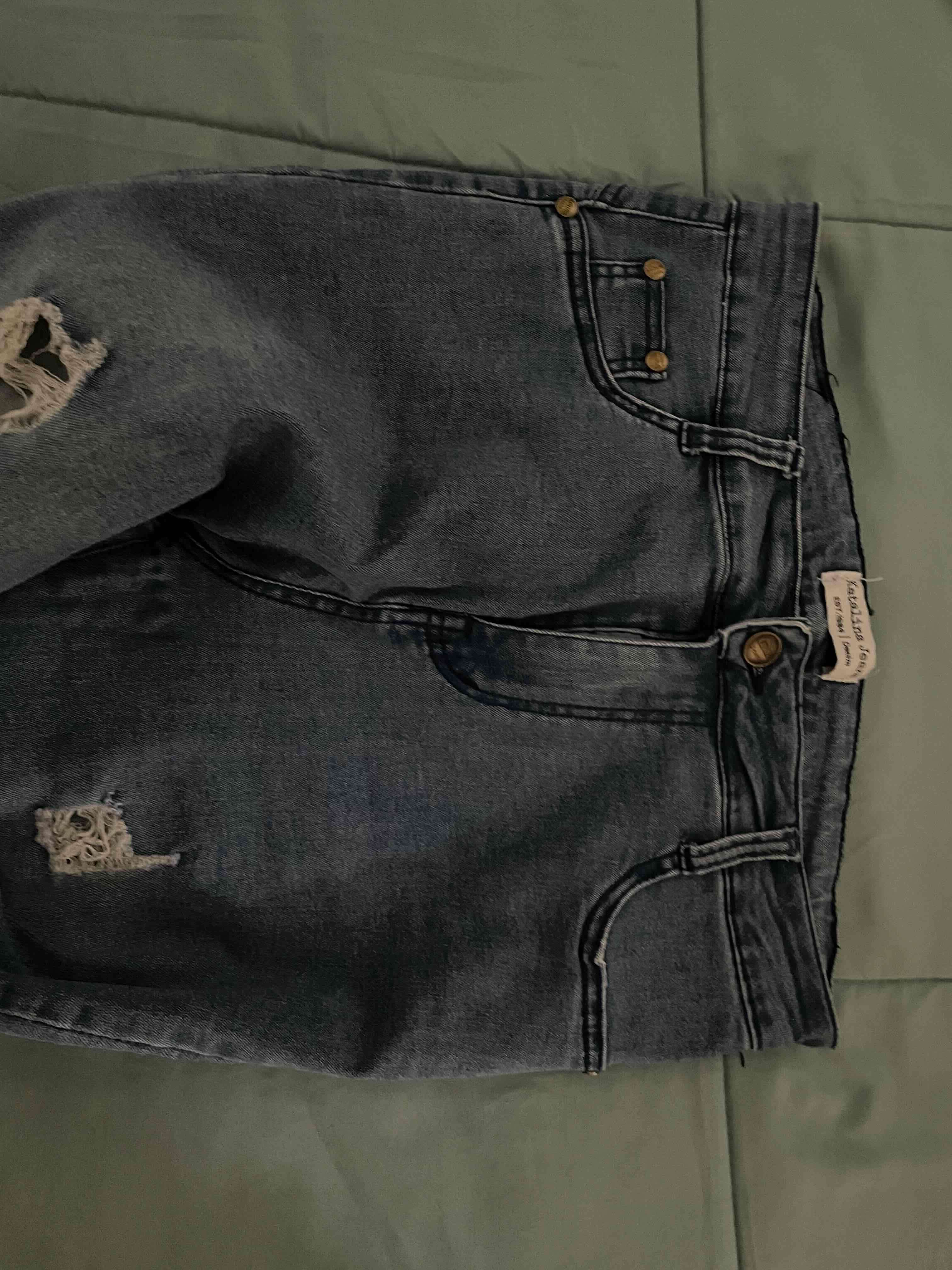 Jeans azul oscuro para mujer - miniatura 2